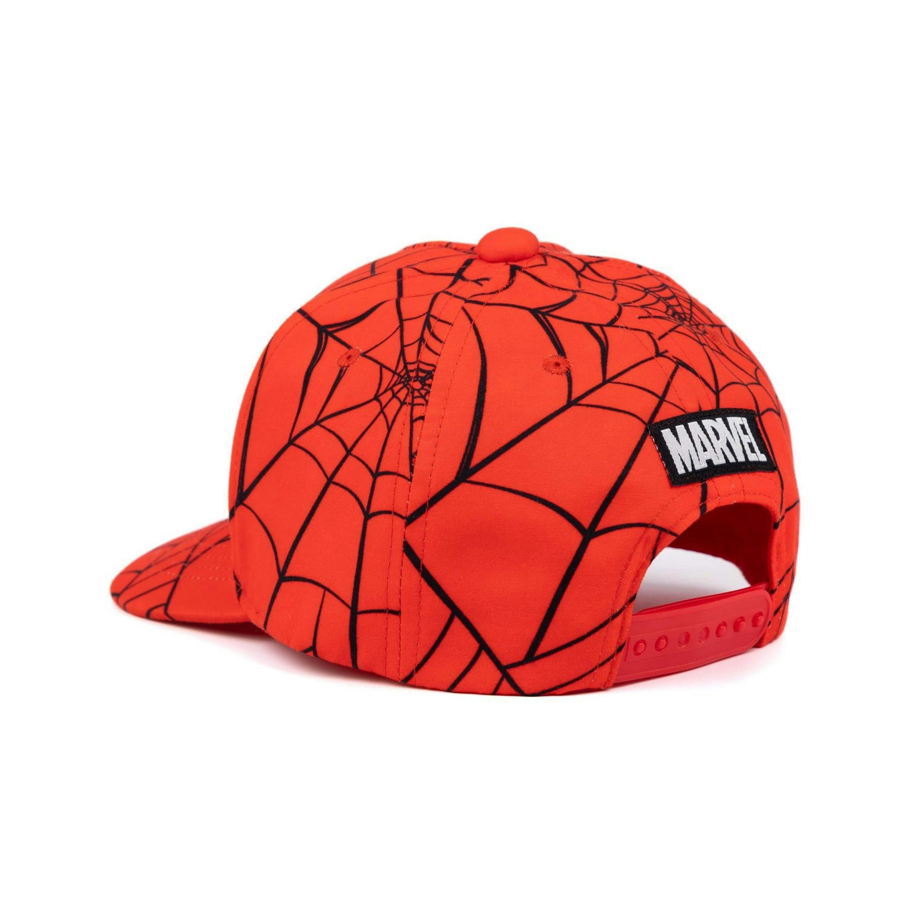 Marvel Spiderman Boys Red Adjustable Curved Peak Cap (One Size) by Vanilla Underground , view 5 of 6