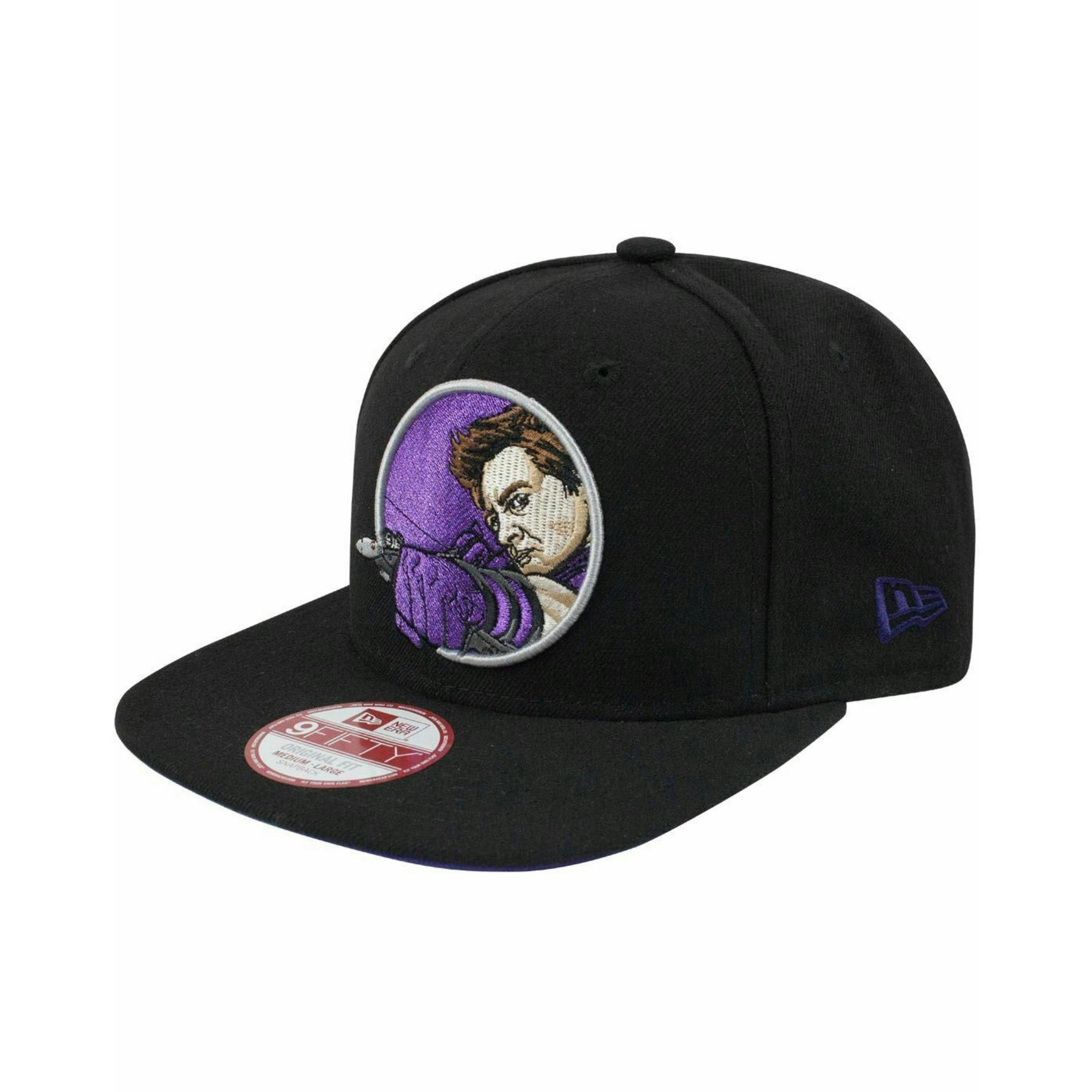 Marvel Unisex Black Hawkeye Snapback Flat Cap by Vanilla Underground , view 1 of 1