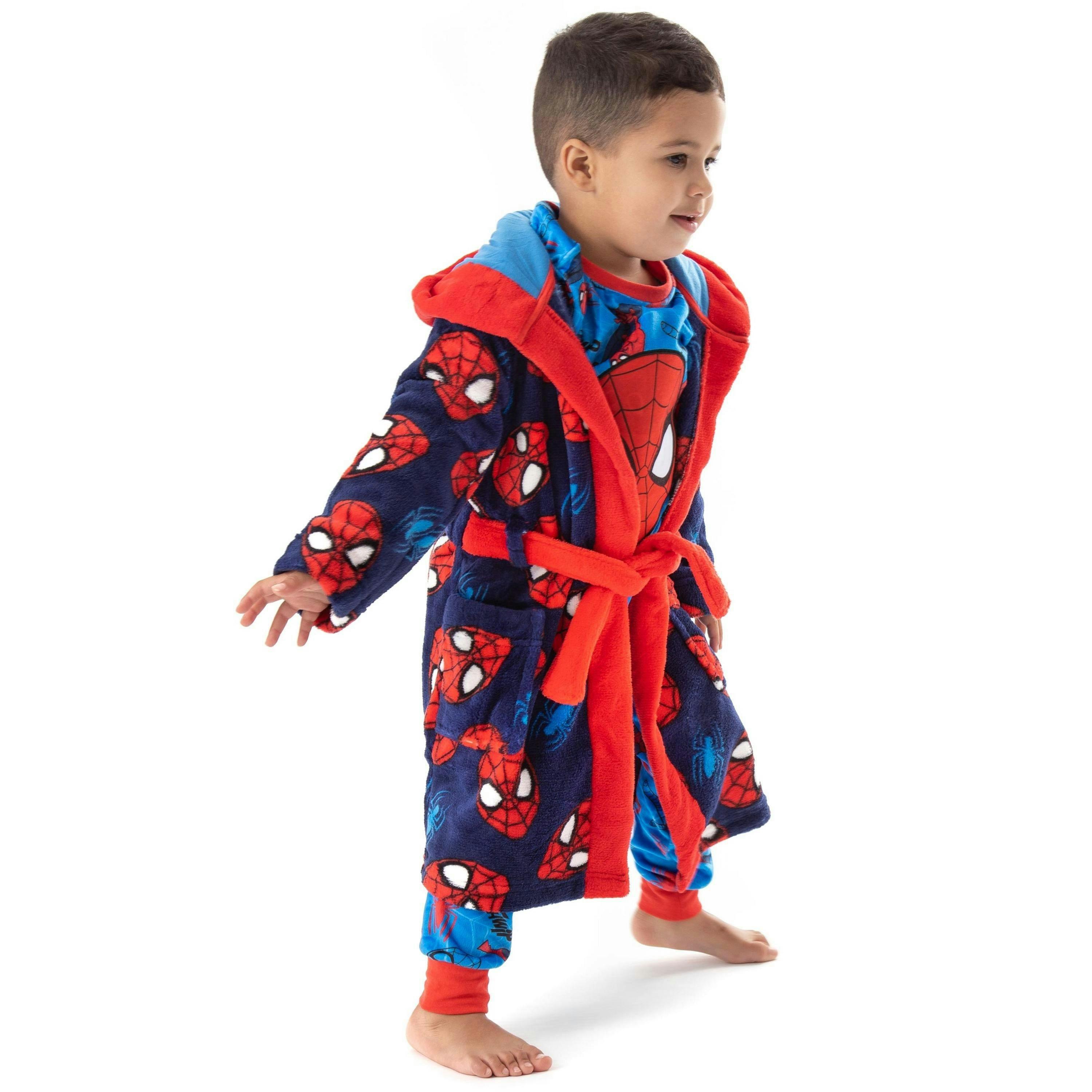 Marvel Boys Blue Spider-Man Bathrobe [dis] by Vanilla Underground , view 1 of 5