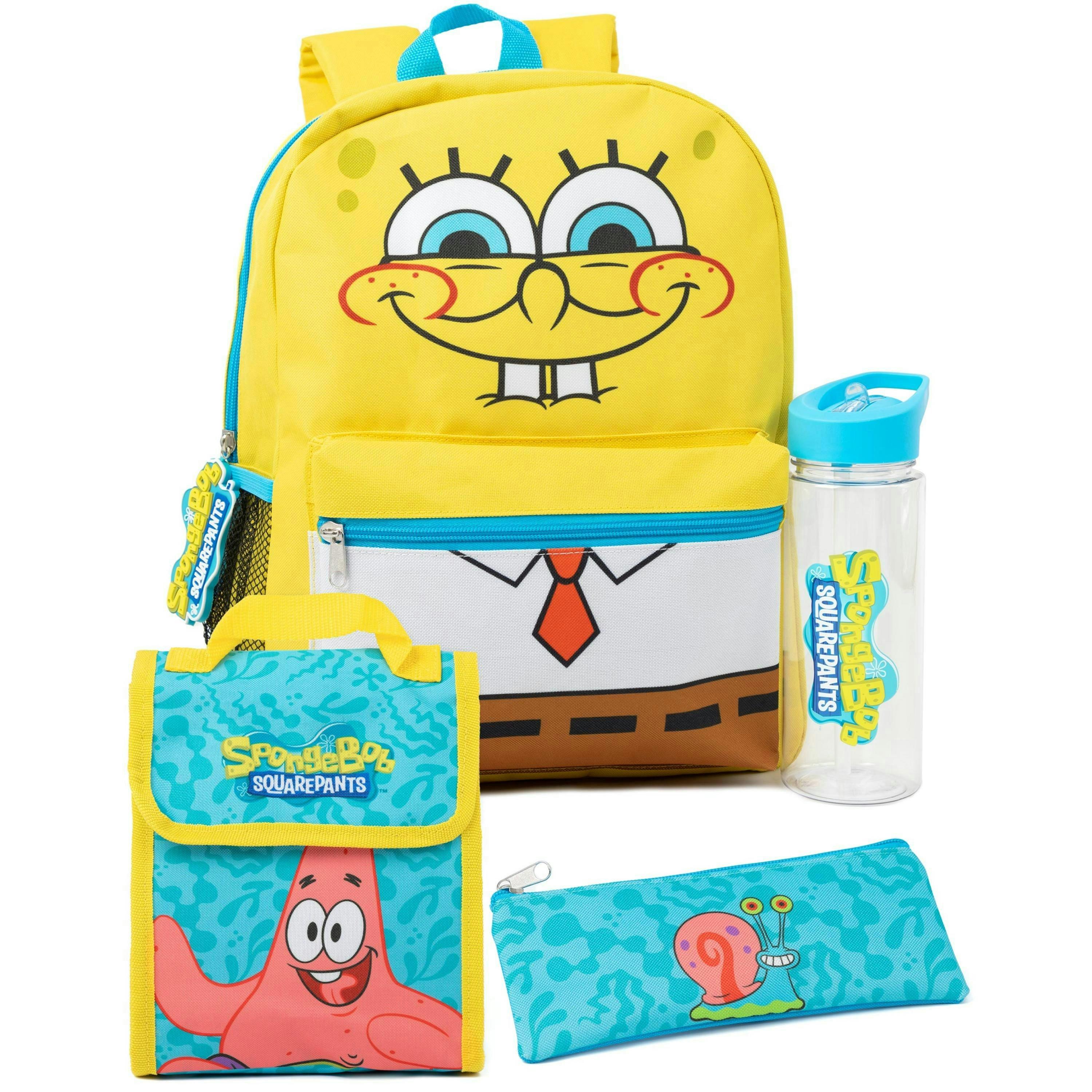 SpongeBob SquarePants Unisex Kids Multicoloured Character 4 Piece Backpack Set (One Size) by Vanilla Underground , view 1 of 6