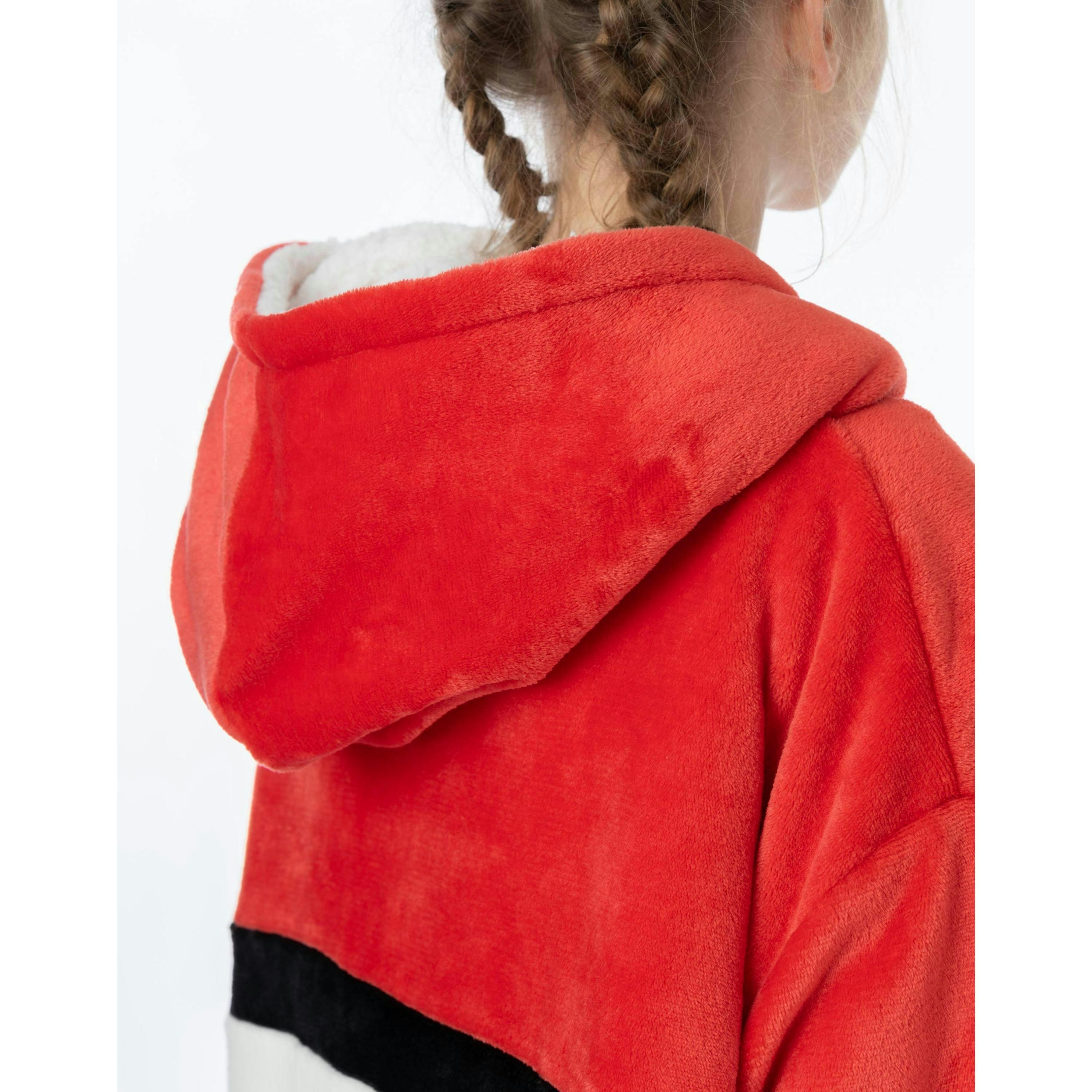Pokemon Unisex Kids Red Pokeball Large Graphic Blanket Hoodie (One Size) by Vanilla Underground , view 6 of 6