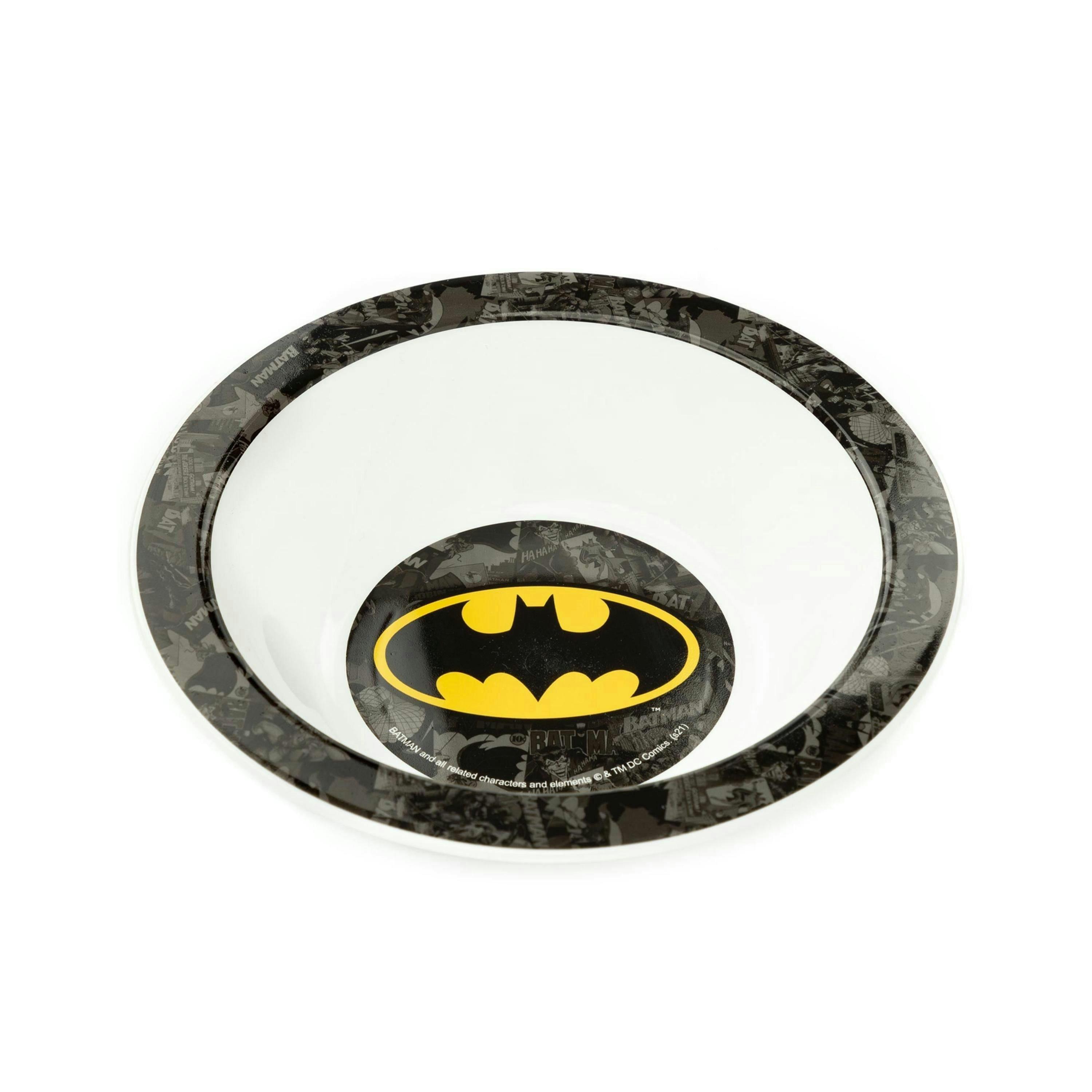 DC Comics Unisex Kids Black 3 Piece Tableware Set (One Size) by Vanilla Underground , view 3 of 6