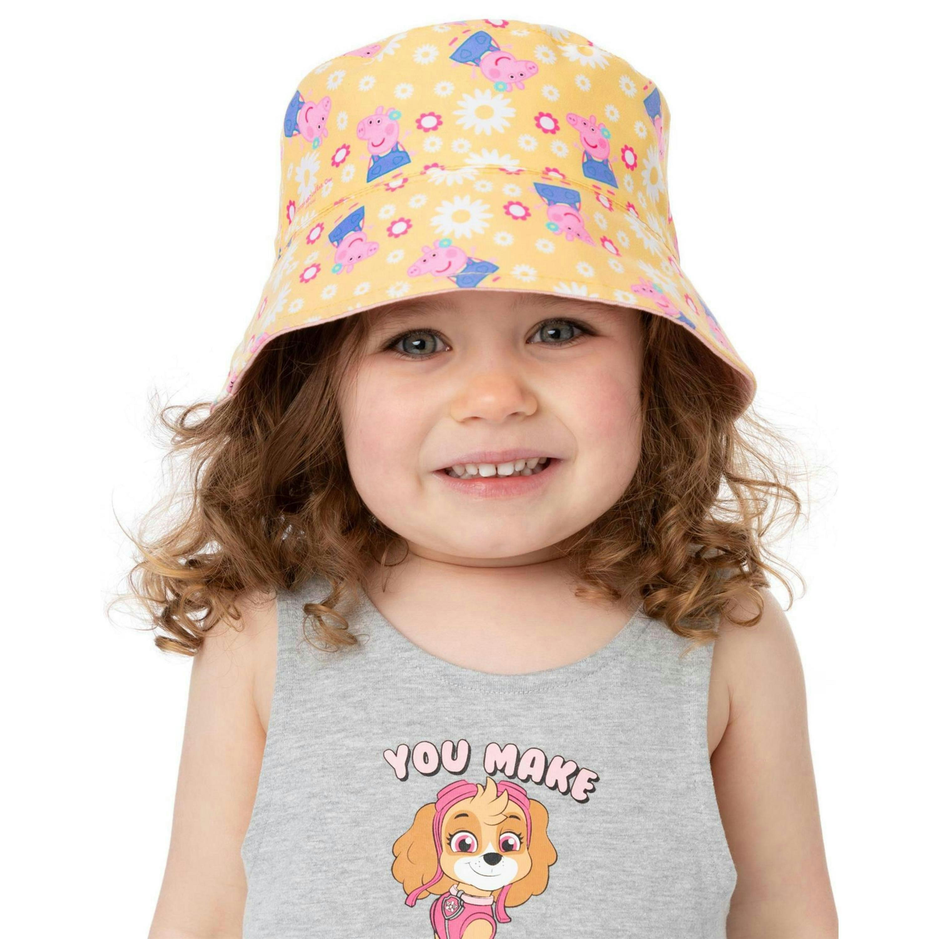 Peppa Pig Girls Multicoloured Bucket Hat (One Size) by Vanilla Underground , view 2 of 6