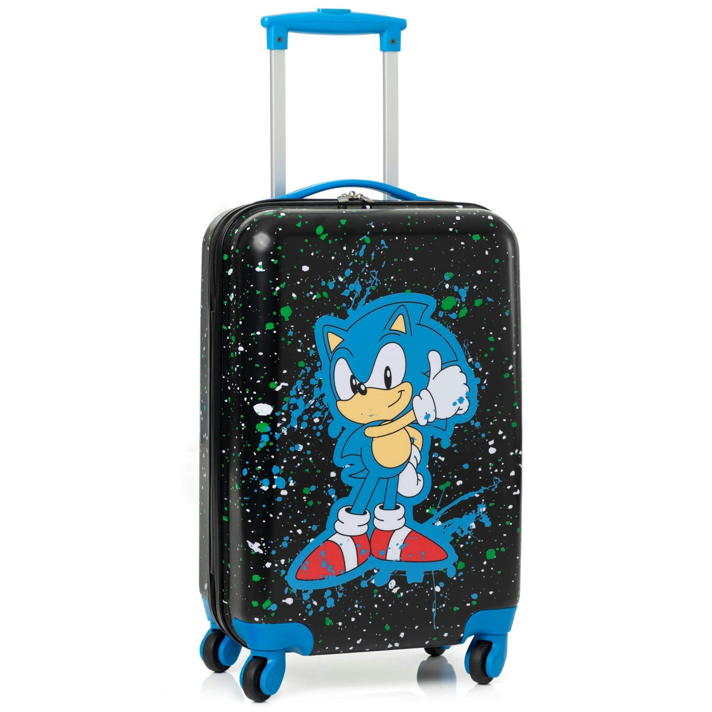Sonic the Hedgehog Unisex Kids Black Medium Suitcase (One Size) by Vanilla Underground , view 1 of 6