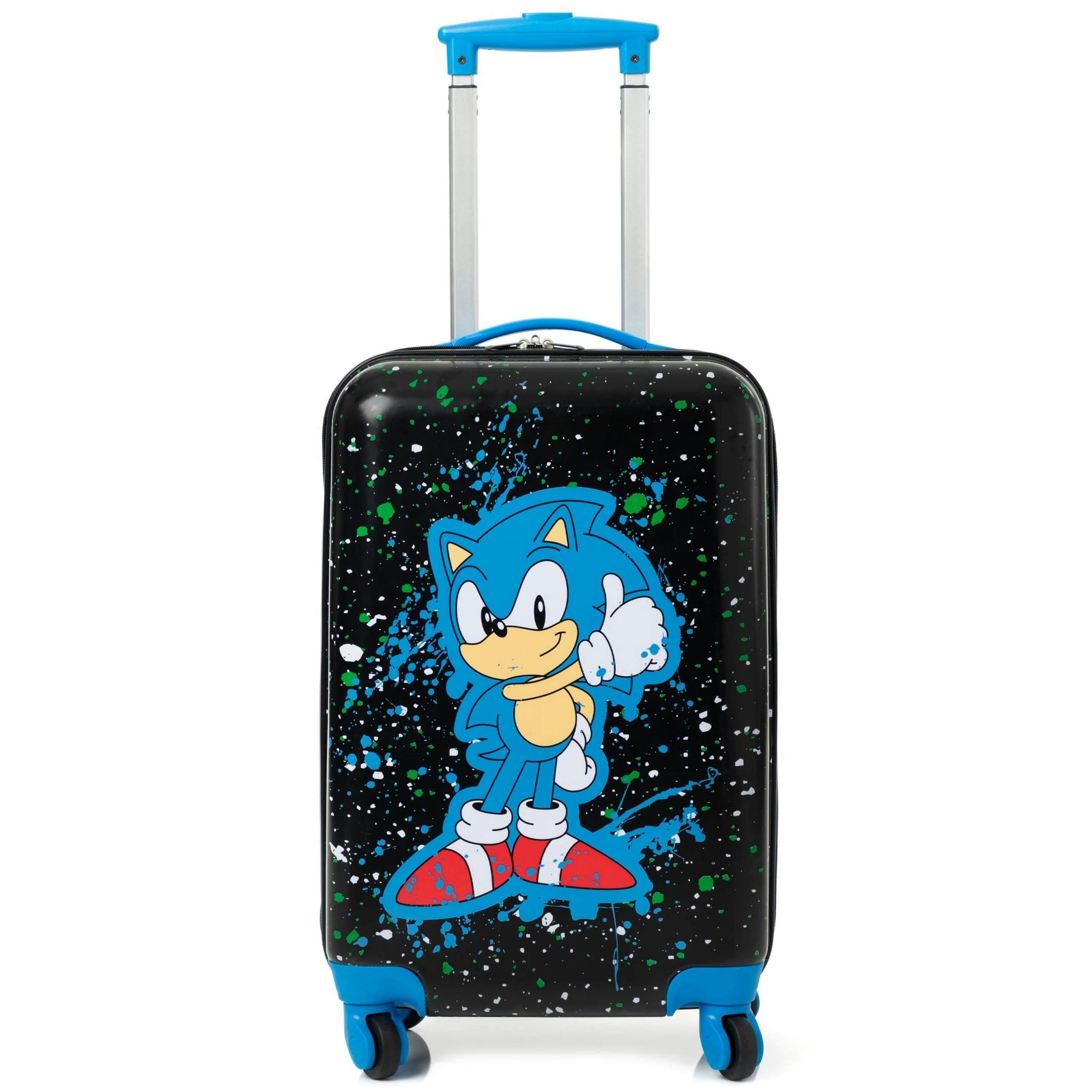 Sonic the Hedgehog Unisex Kids Black Medium Suitcase (One Size) by Vanilla Underground , view 3 of 6