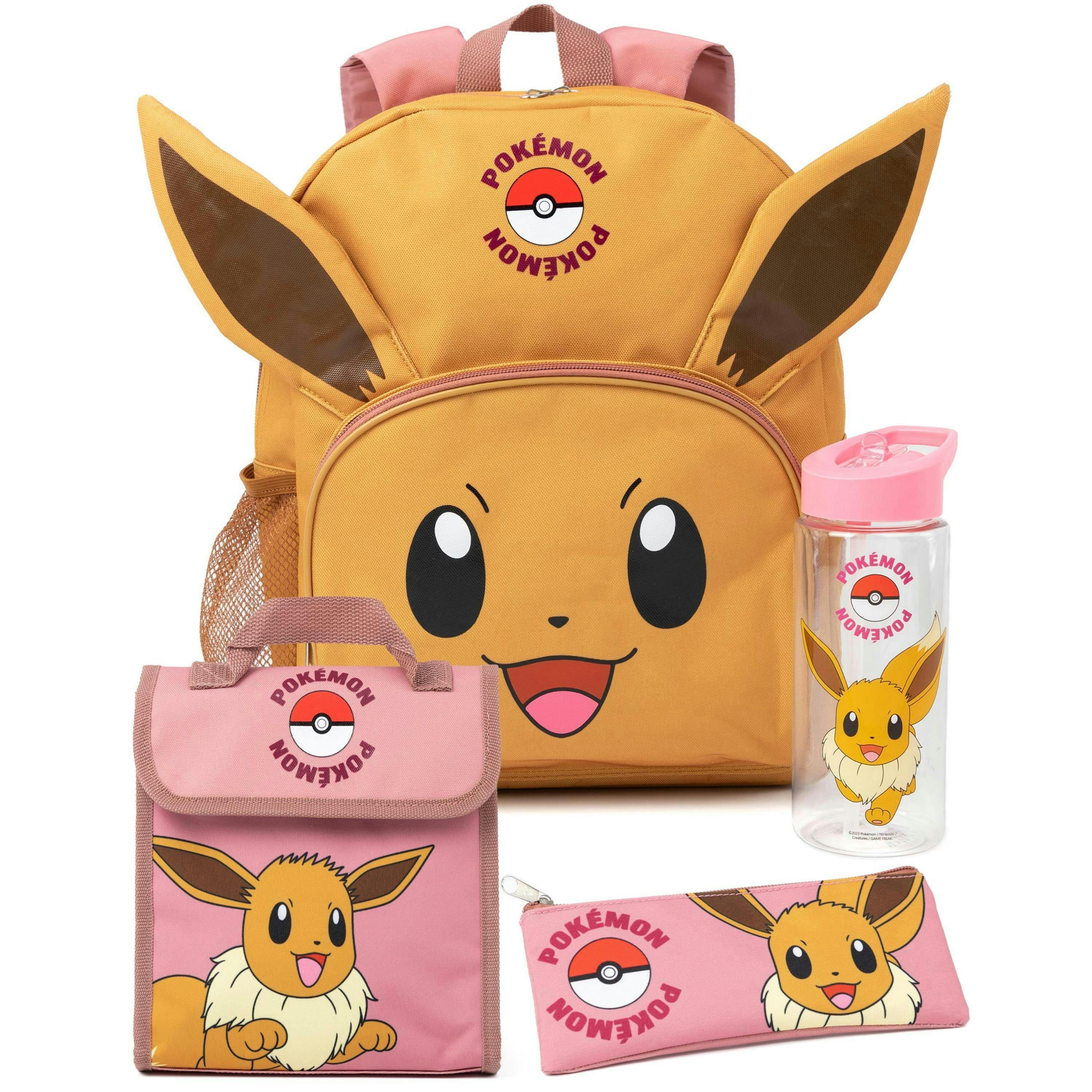 Pokemon Unisex Kids Orange Eevee Eevee 4 Piece Backpack Set (One Size) by Vanilla Underground , view 1 of 6