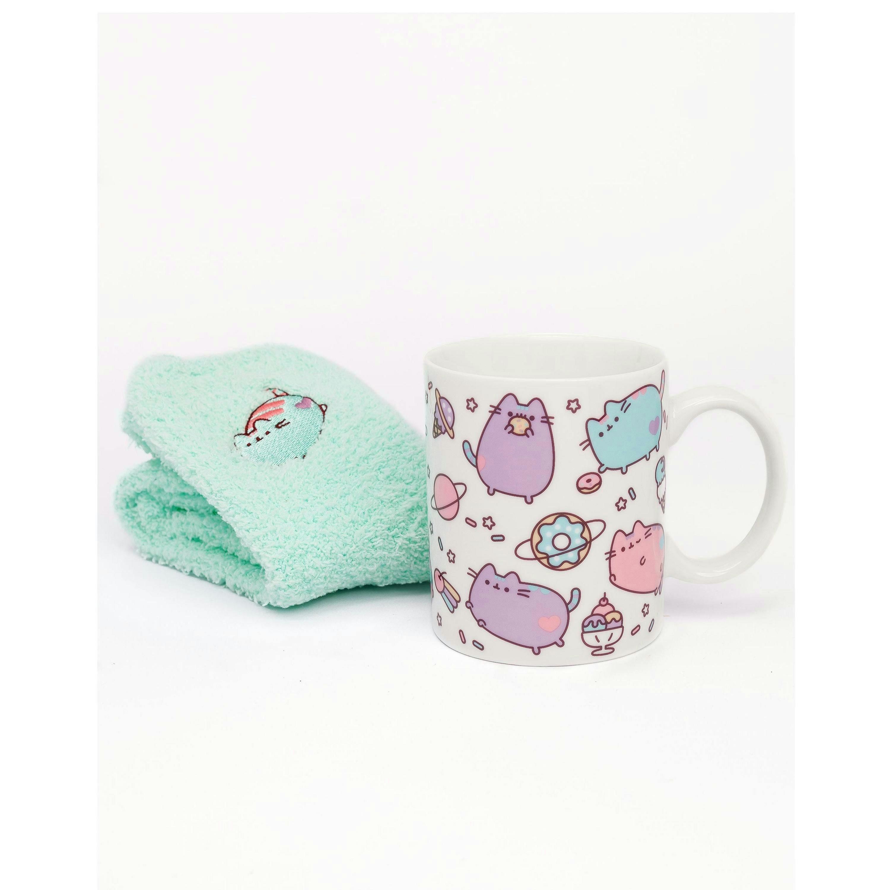 Pusheen Womens Green Multi Character Mug and Sock Gift Set (One Size) by Vanilla Underground , view 4 of 5