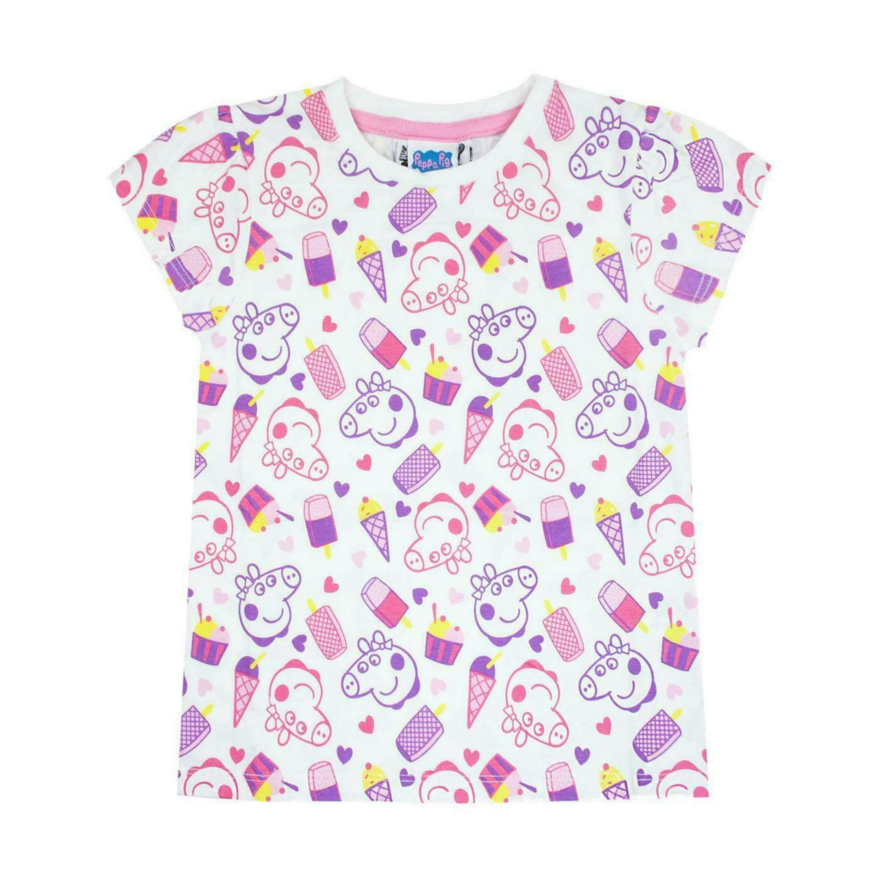 Peppa Pig Girls White Character Short Sleeved T-Shirt by Vanilla Underground , view 1 of 4