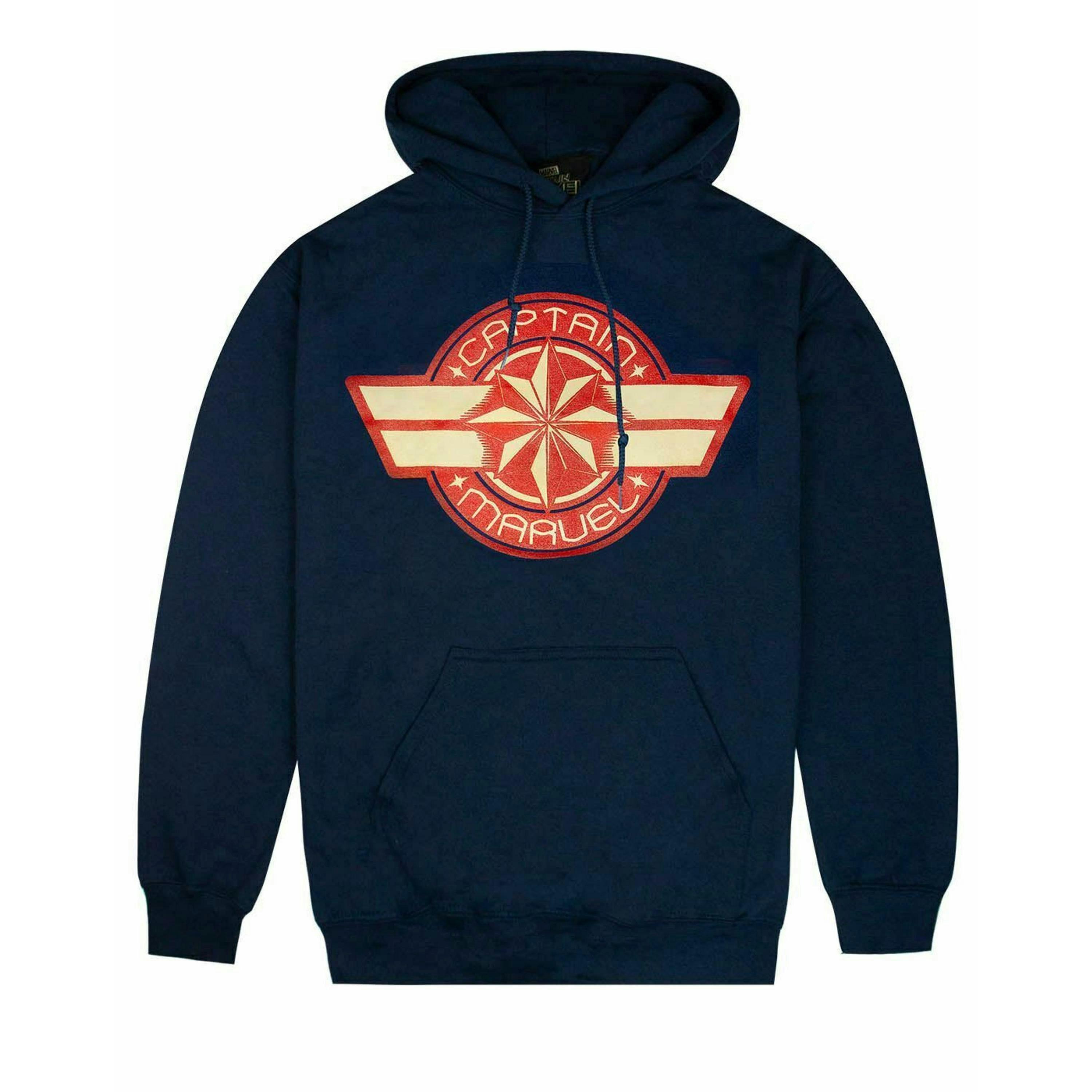 Marvel Womens Blue Captain Marvel Hoodie by Vanilla Underground , view 1 of 4