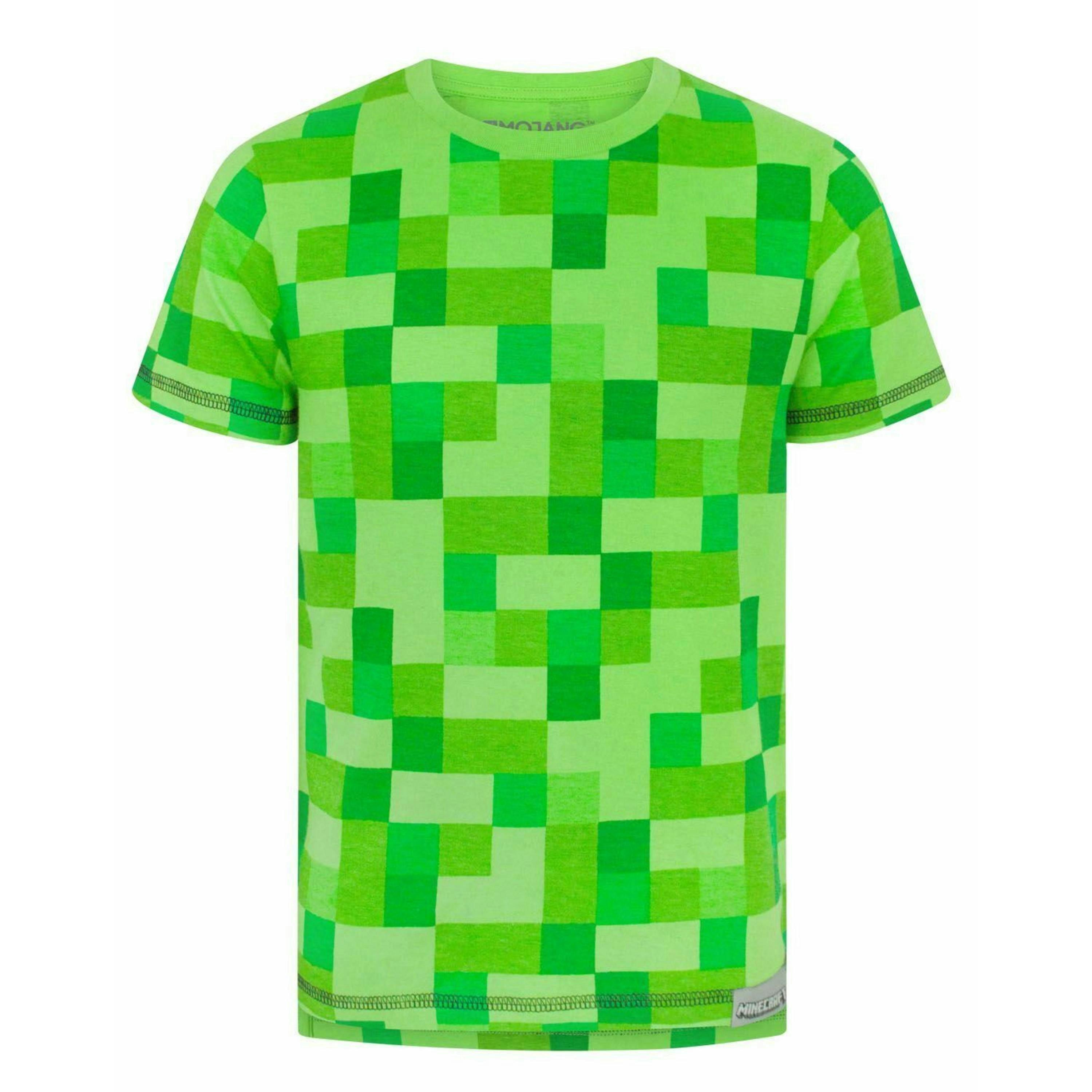 Minecraft Boys Green Creeper Short Sleeved T-Shirt by Vanilla Underground , view 1 of 4