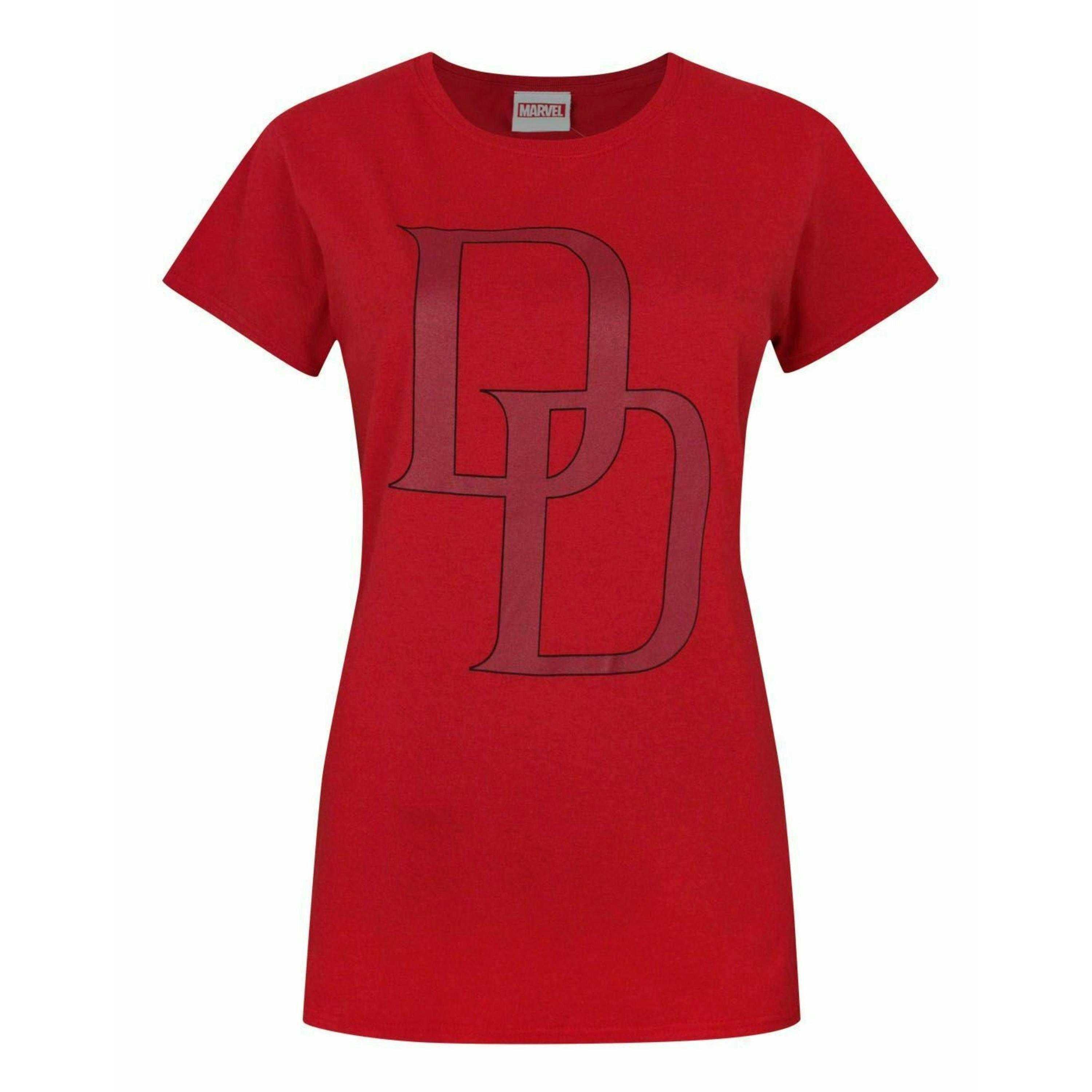 Marvel Womens Red Daredevil Short Sleeved T-Shirt by Vanilla Underground , view 1 of 4