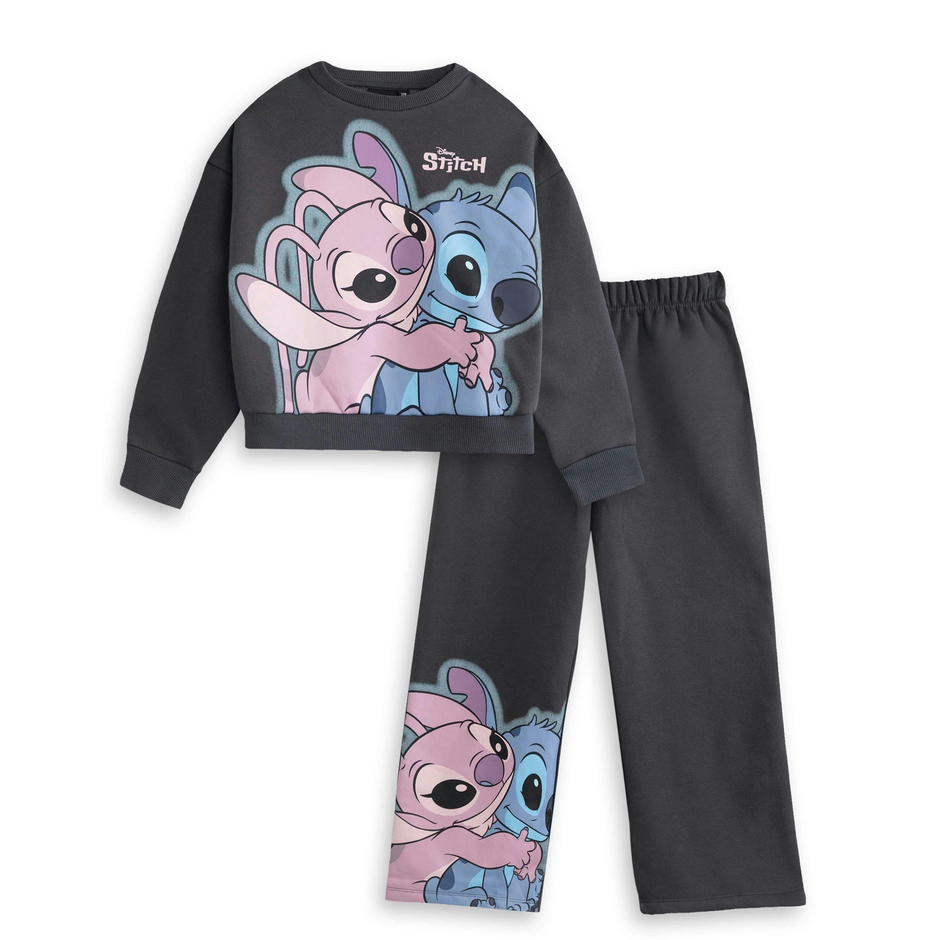 Disney Girls Grey Stitch Sweatshirt and Joggers Set by Vanilla Underground , view 1 of 6