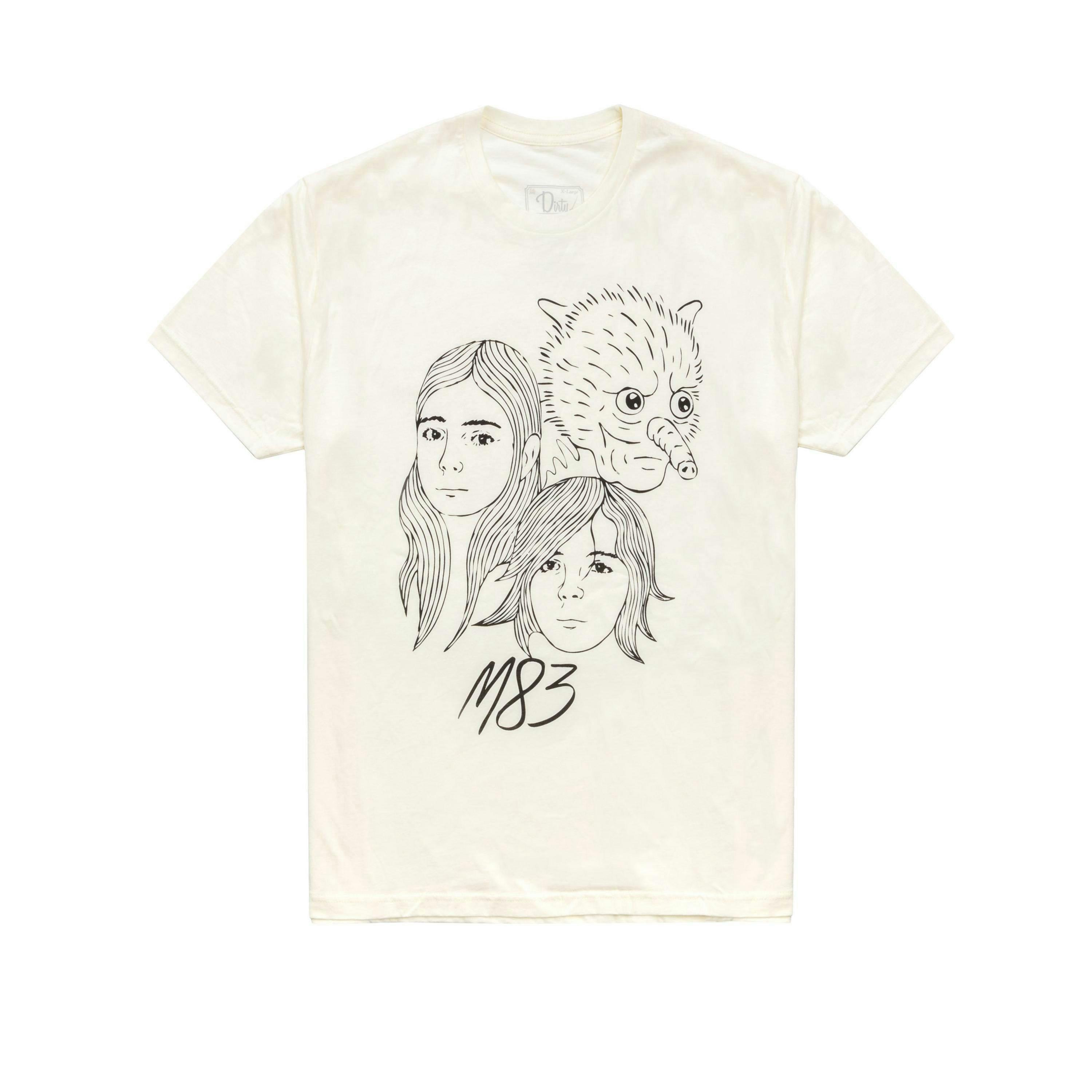 M83 Mens Off-White Short Sleeved T-Shirt by Vanilla Underground , view 1 of 1