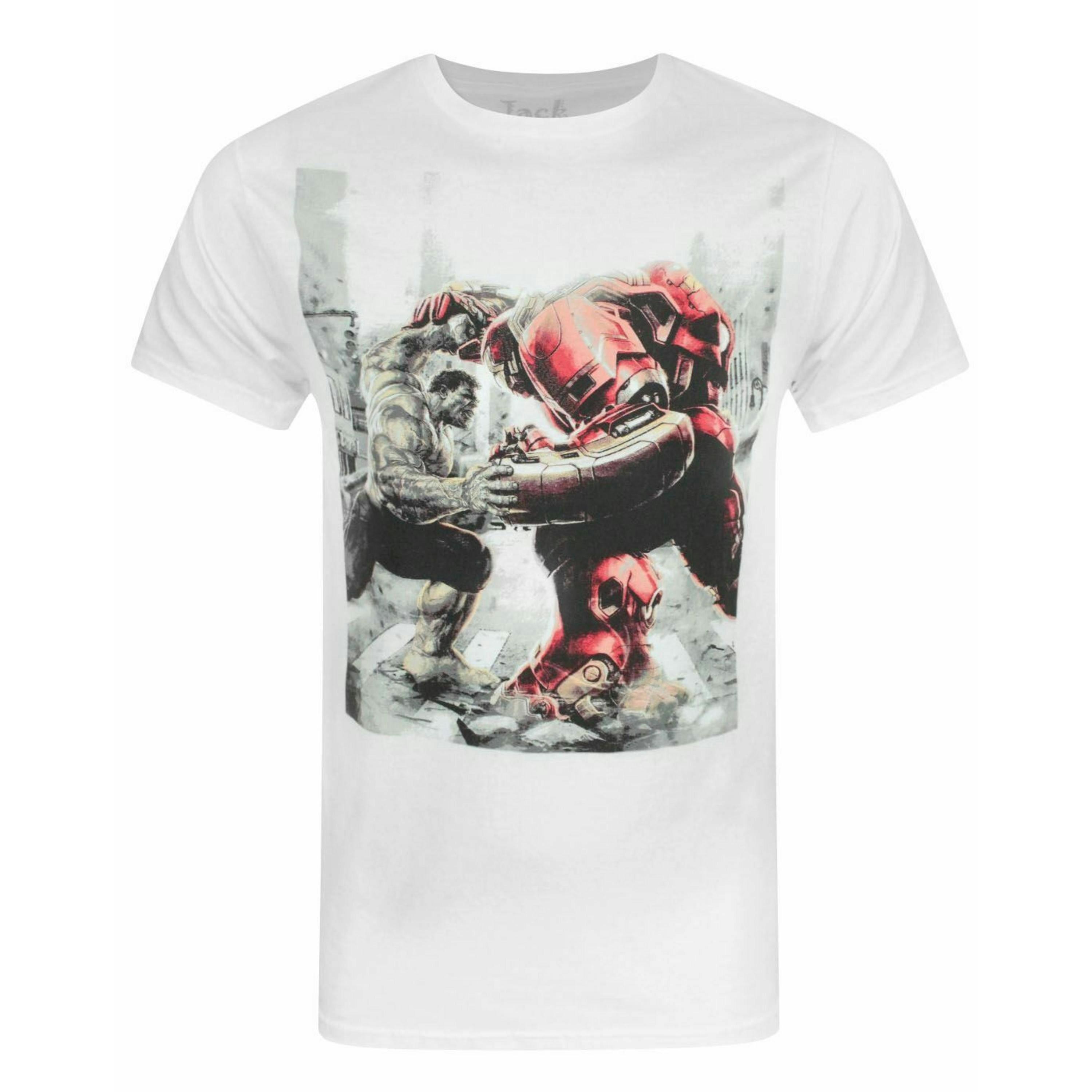 Marvel Mens White Hulk Short Sleeved T-Shirt by Vanilla Underground , view 1 of 1