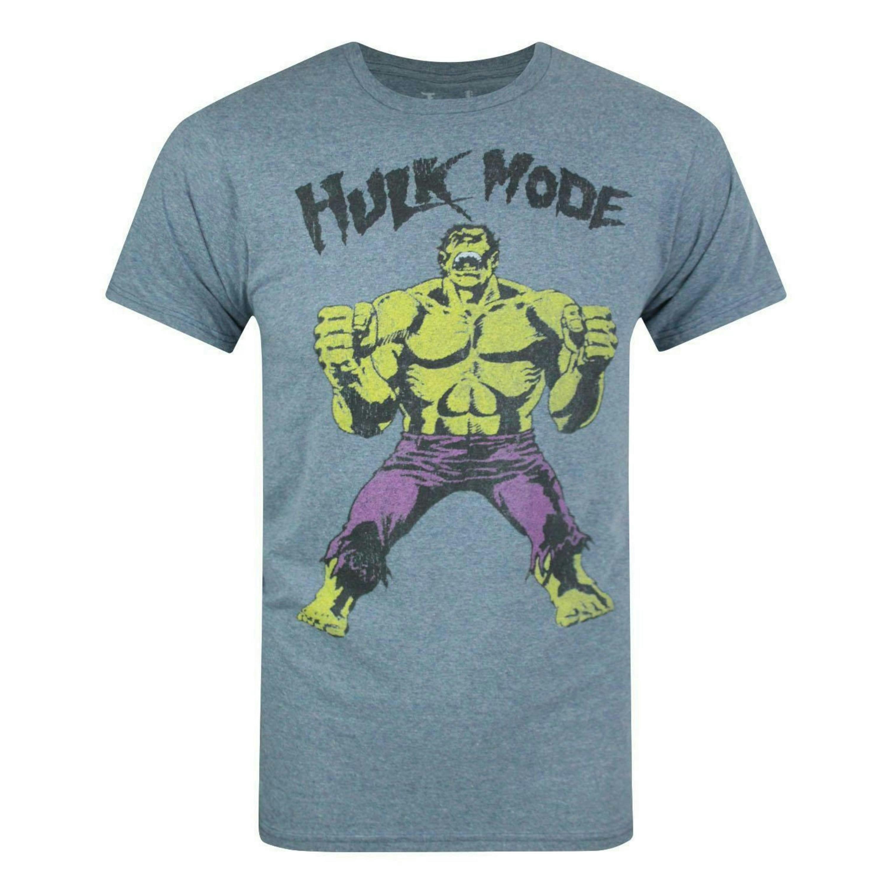 Marvel Mens Blue The Hulk Short Sleeved T-Shirt by Vanilla Underground , view 1 of 4