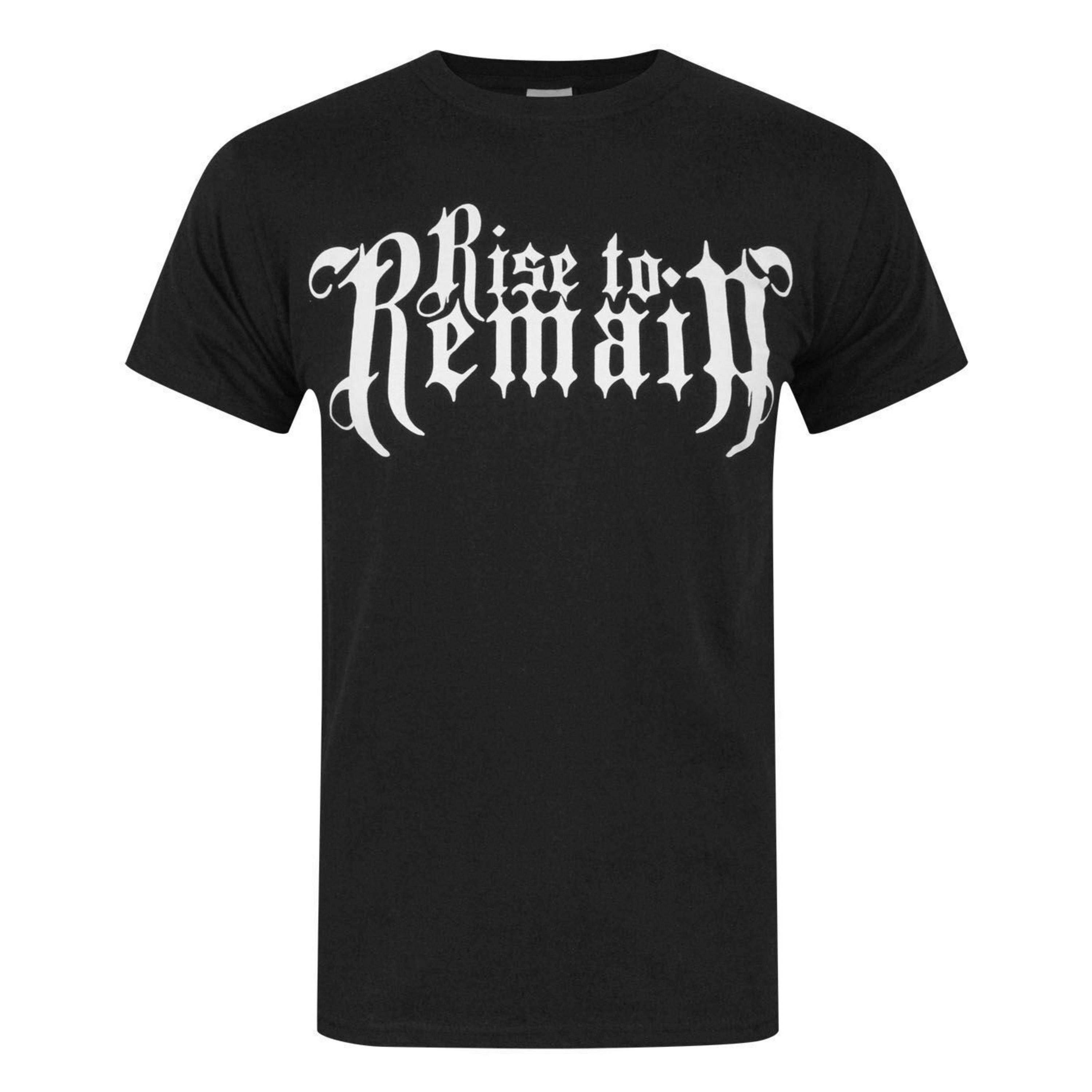 Rise To Remain Mens Black Band Logo Short Sleeved T-Shirt by Vanilla Underground , view 1 of 1