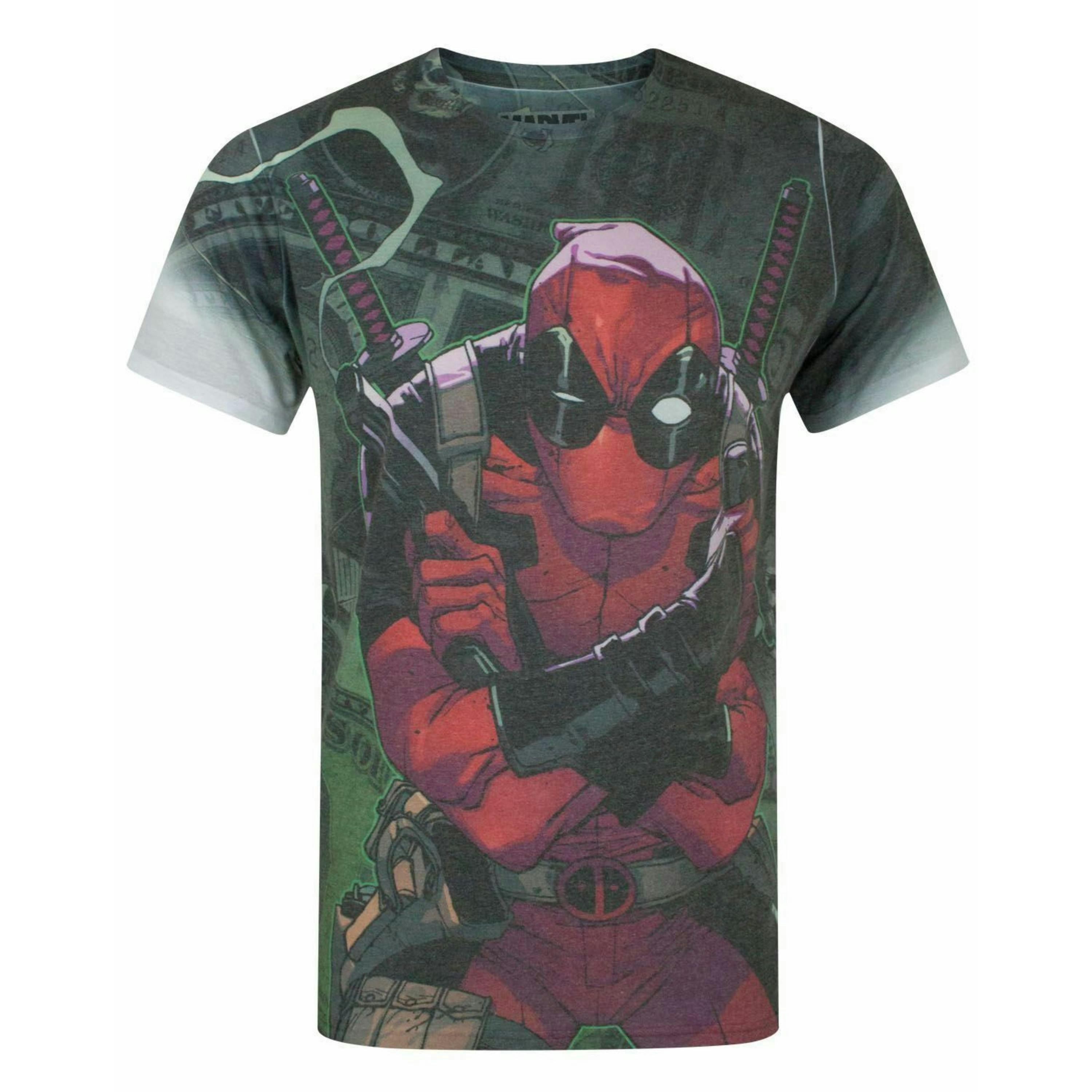 Marvel Mens White Deadpool Short Sleeved T-Shirt by Vanilla Underground , view 1 of 1