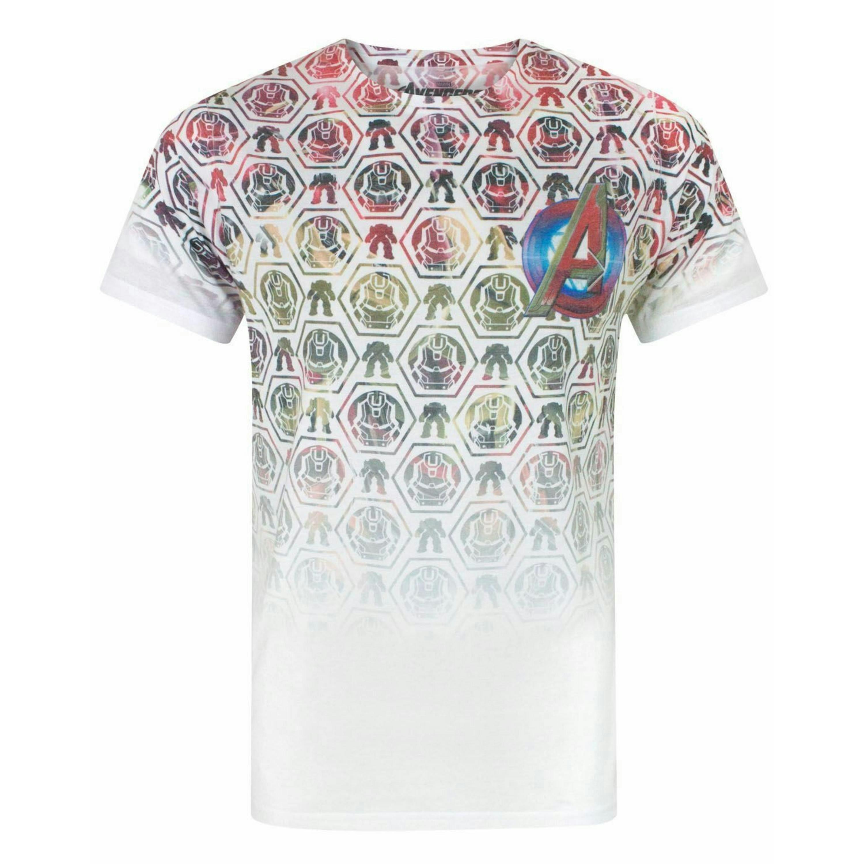 Marvel Mens White Hulkbuster Short Sleeved T-Shirt by Vanilla Underground , view 1 of 1