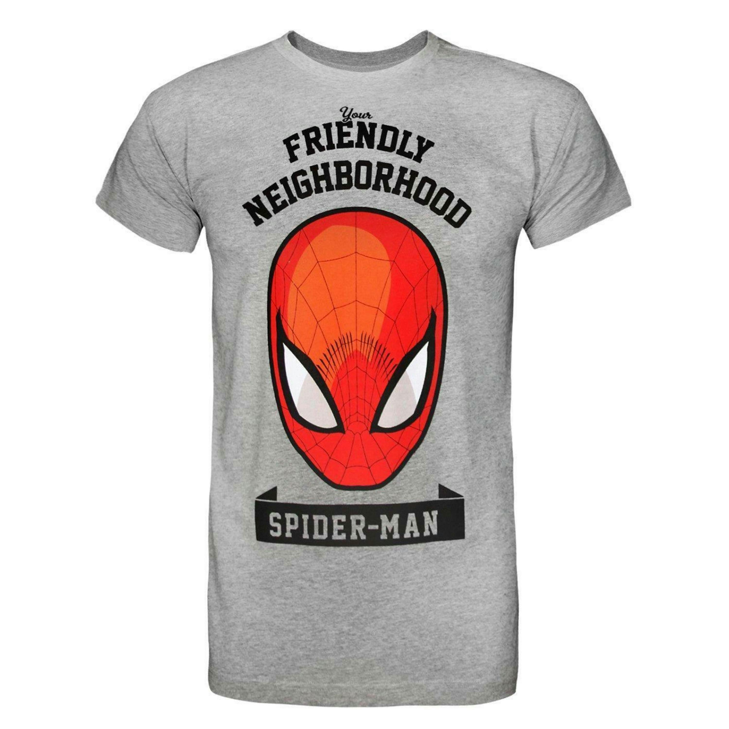 Marvel Mens Grey Spider-Man Short Sleeved T-Shirt by Vanilla Underground , view 1 of 4