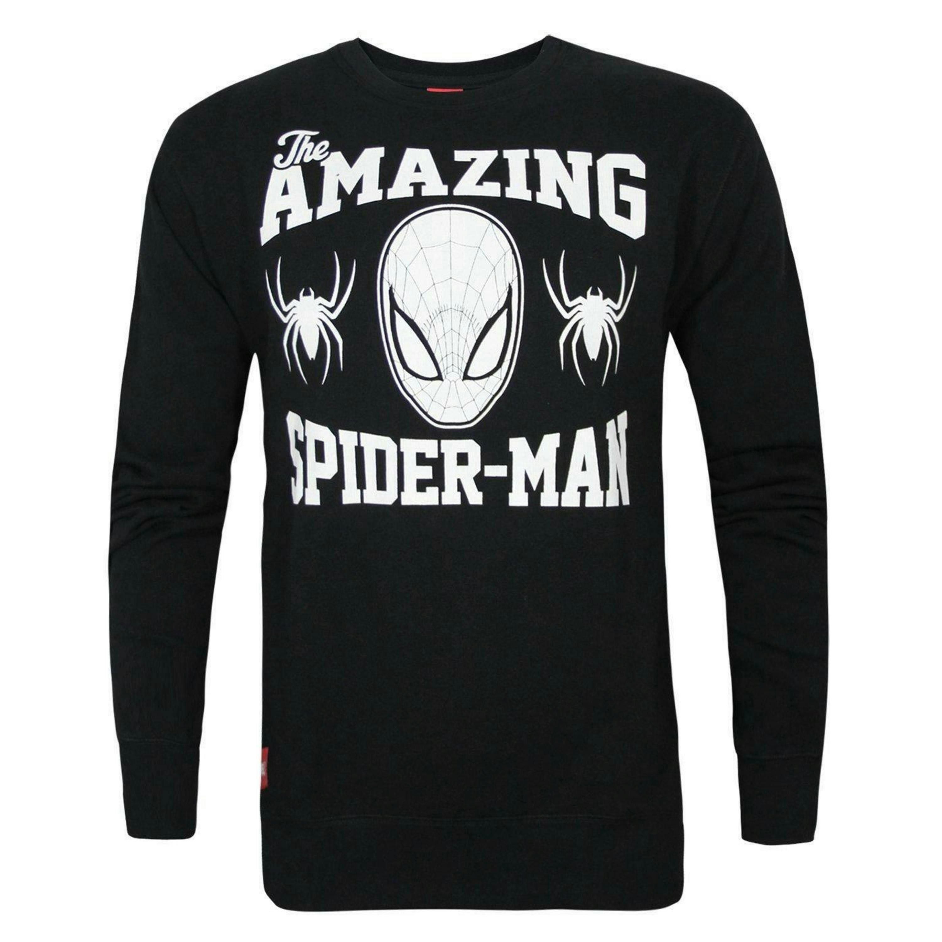 Marvel Mens Black Spider-Man Sweatshirt by Vanilla Underground , view 1 of 4