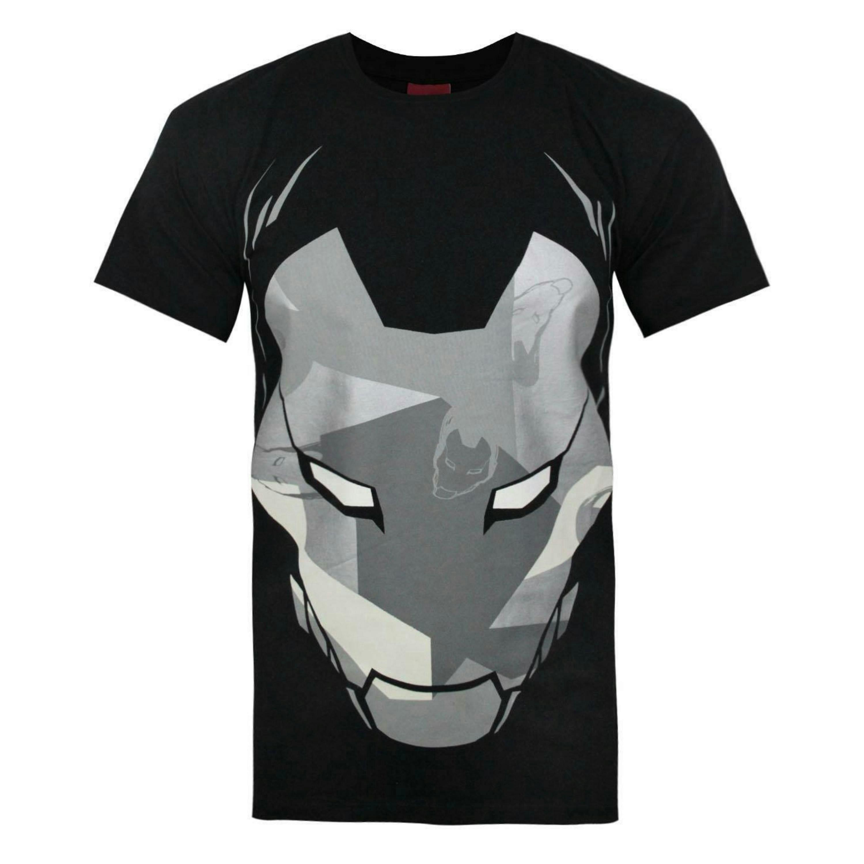 Marvel Mens Black Iron Man Short Sleeved T-Shirt by Vanilla Underground , view 1 of 4