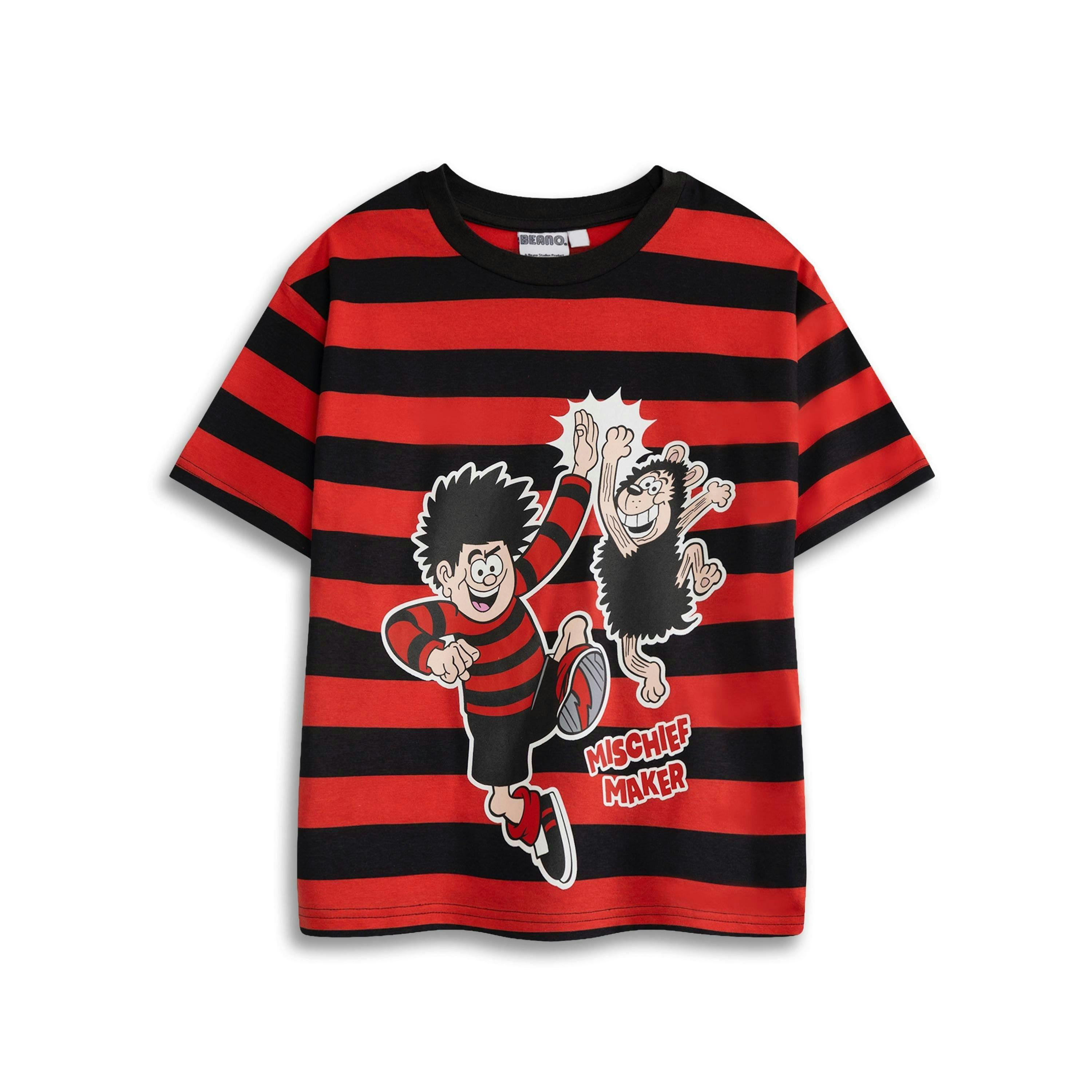 Beano Boys Red Dennis The Menace Short Sleeved T-Shirt by Vanilla Underground , view 1 of 6