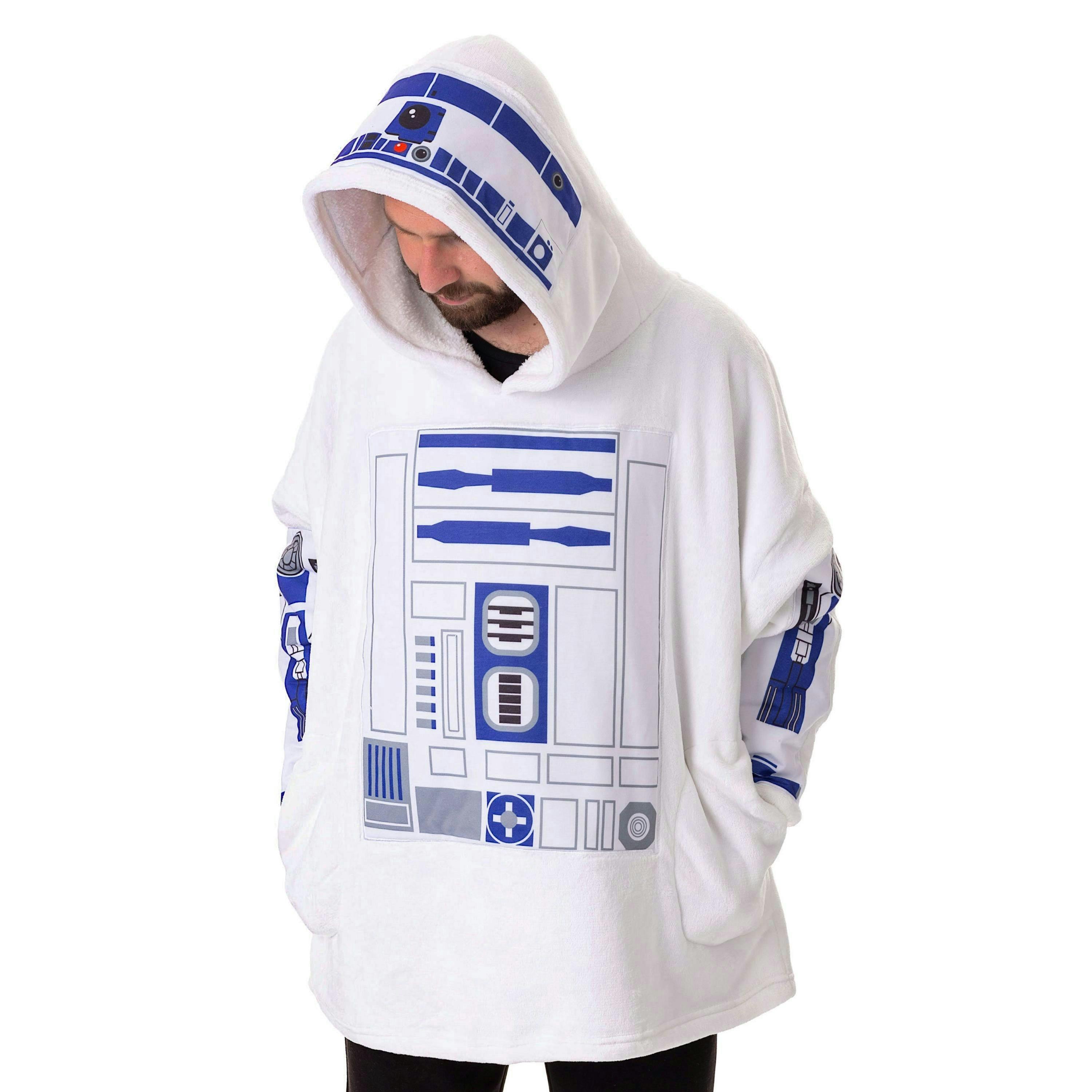 Star Wars Unisex White R2D2 Blanket Hoodie (One Size) by Vanilla Underground , view 1 of 6