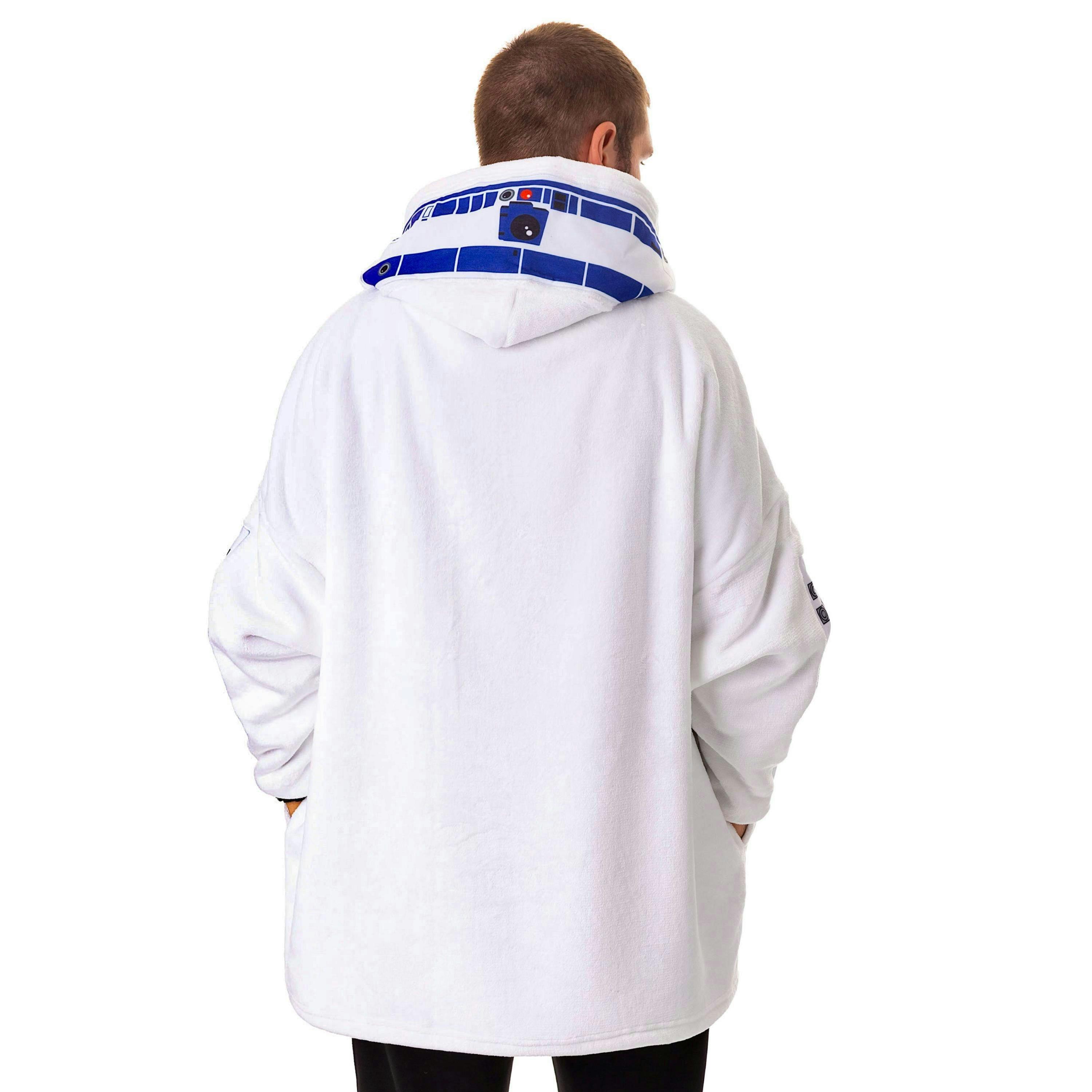 Star Wars Unisex White R2D2 Blanket Hoodie (One Size) by Vanilla Underground , view 2 of 6