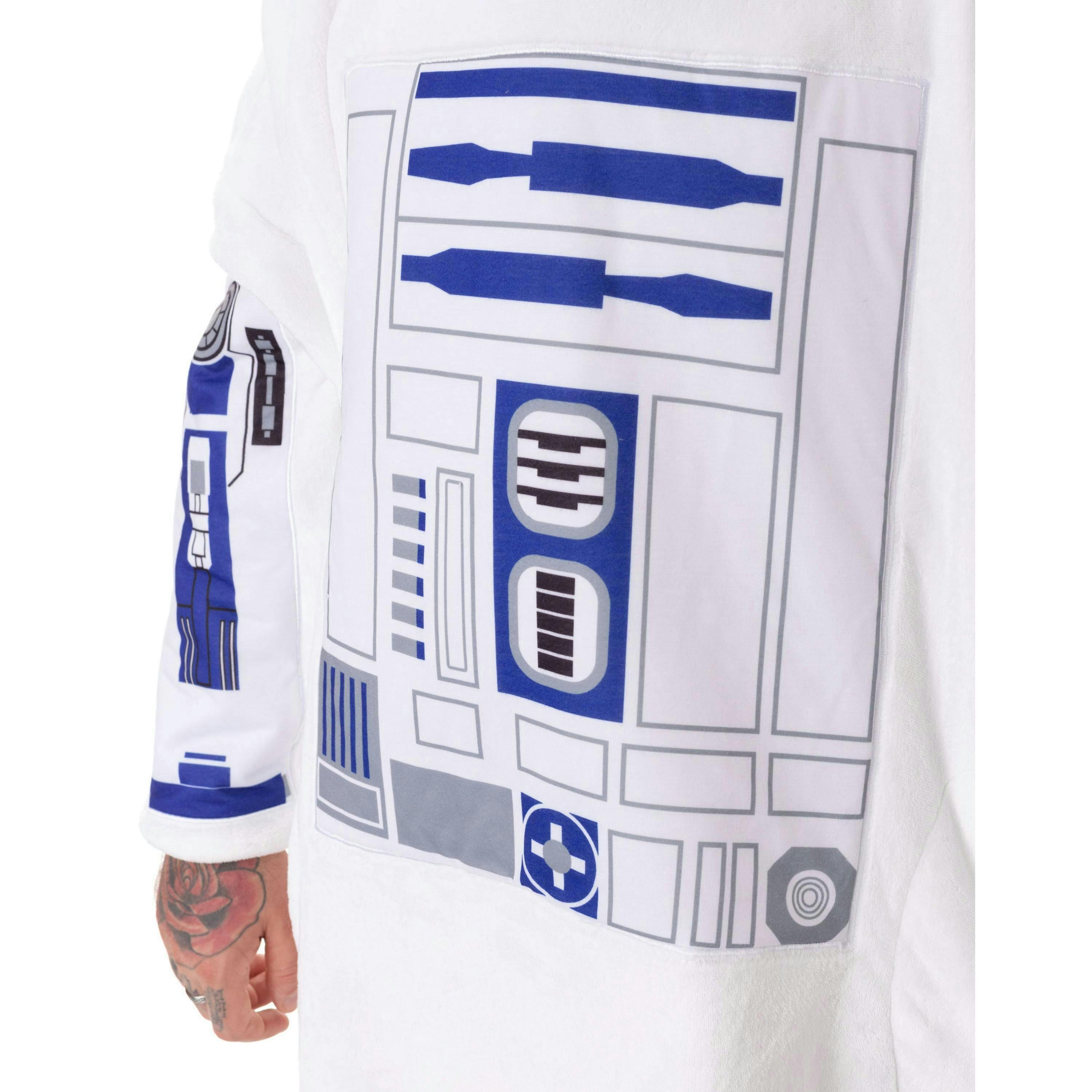 Star Wars Unisex White R2D2 Blanket Hoodie (One Size) by Vanilla Underground , view 3 of 6