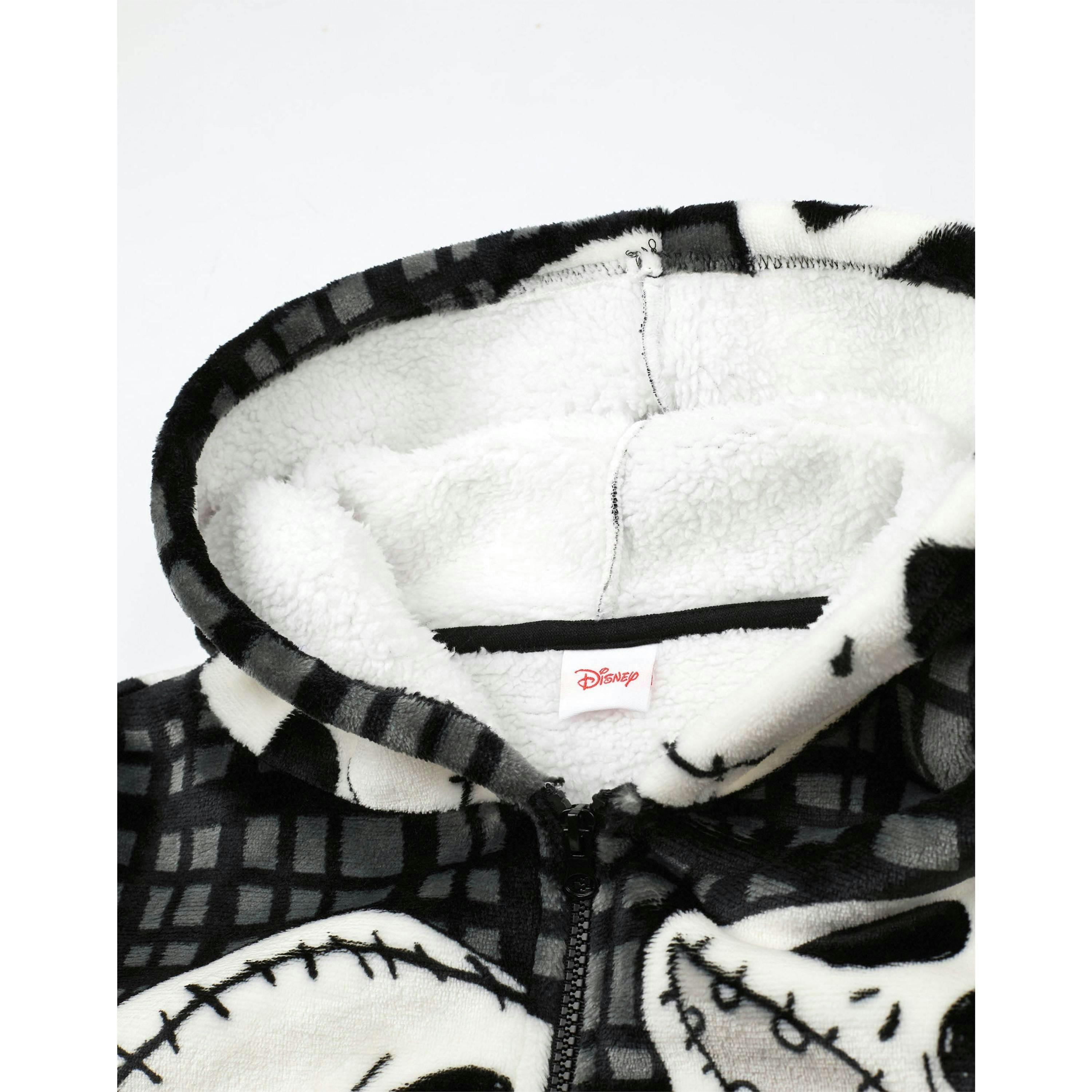 Disney The Nightmare Before Christmas Unisex Black Jack Skellington Zip Through Blanket Hoodie (One Size) by Vanilla Underground , view 4 of 6