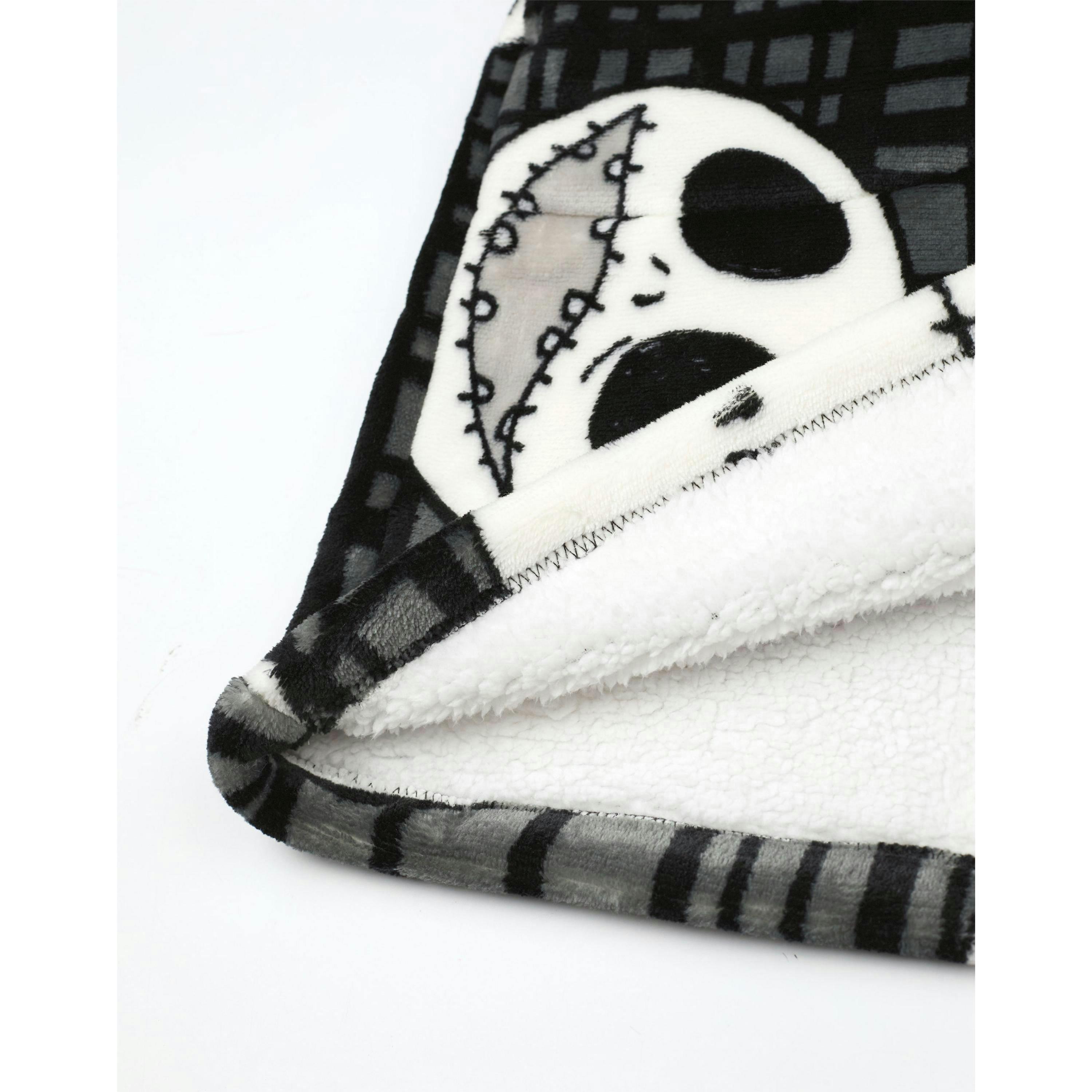 Disney The Nightmare Before Christmas Unisex Black Jack Skellington Zip Through Blanket Hoodie (One Size) by Vanilla Underground , view 5 of 6