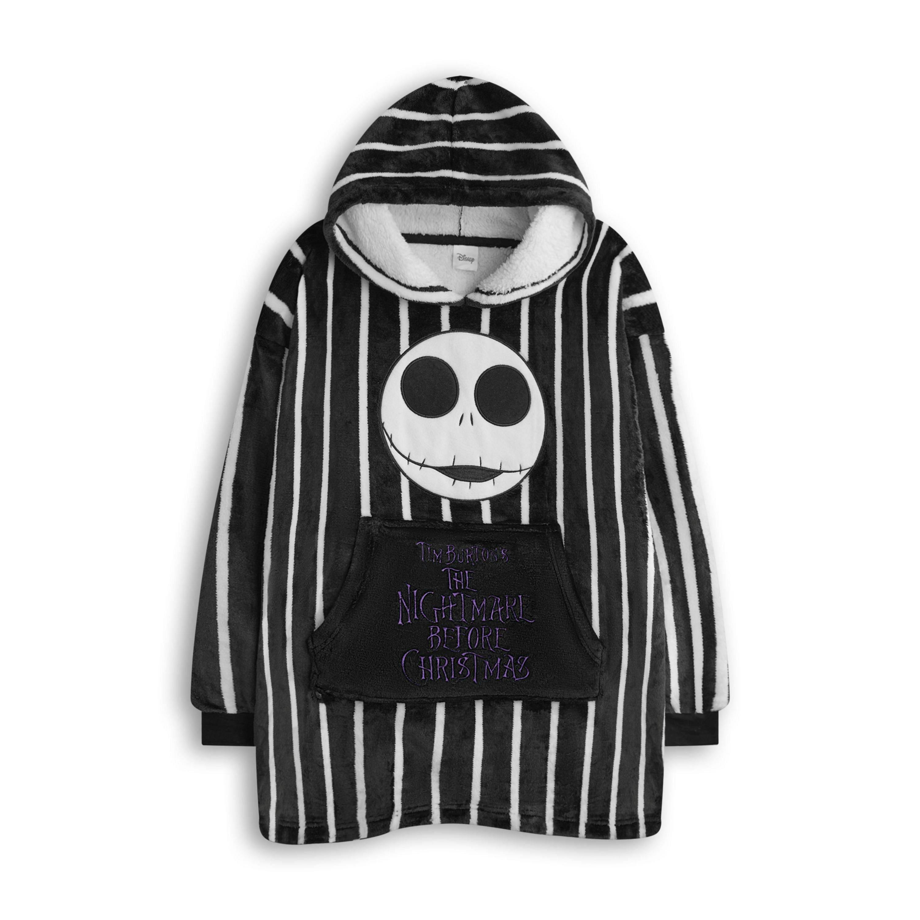 Disney The Nightmare Before Christmas Unisex Kids Black Jack Skellington Blanket Hoodie (One Size) by Vanilla Underground , view 1 of 5