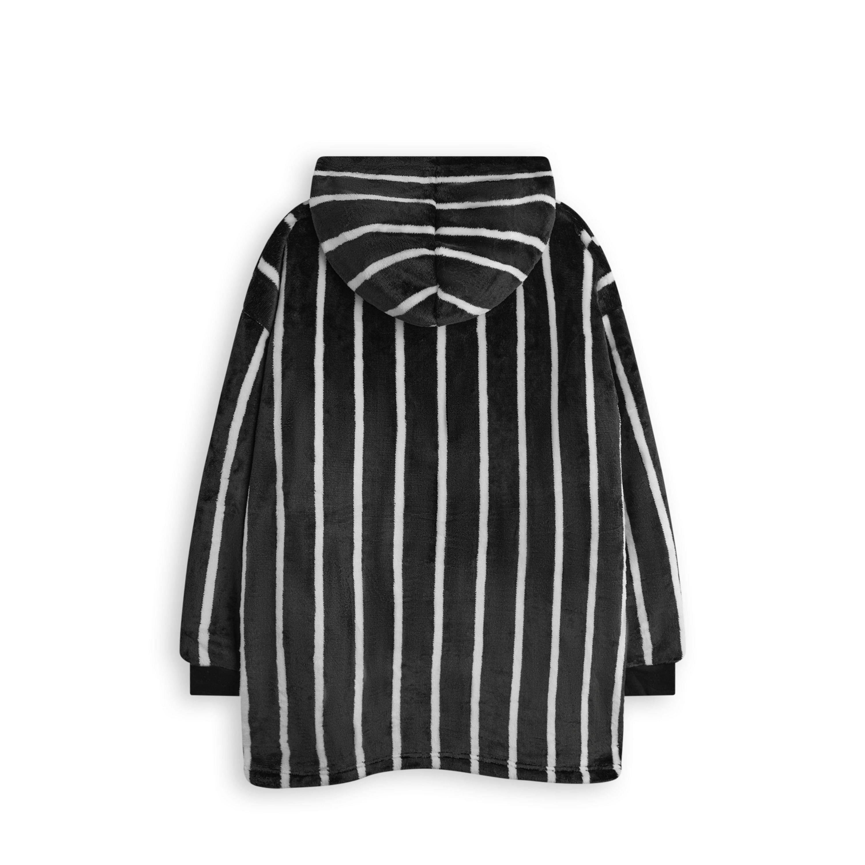 Disney The Nightmare Before Christmas Unisex Kids Black Jack Skellington Blanket Hoodie (One Size) by Vanilla Underground , view 2 of 5