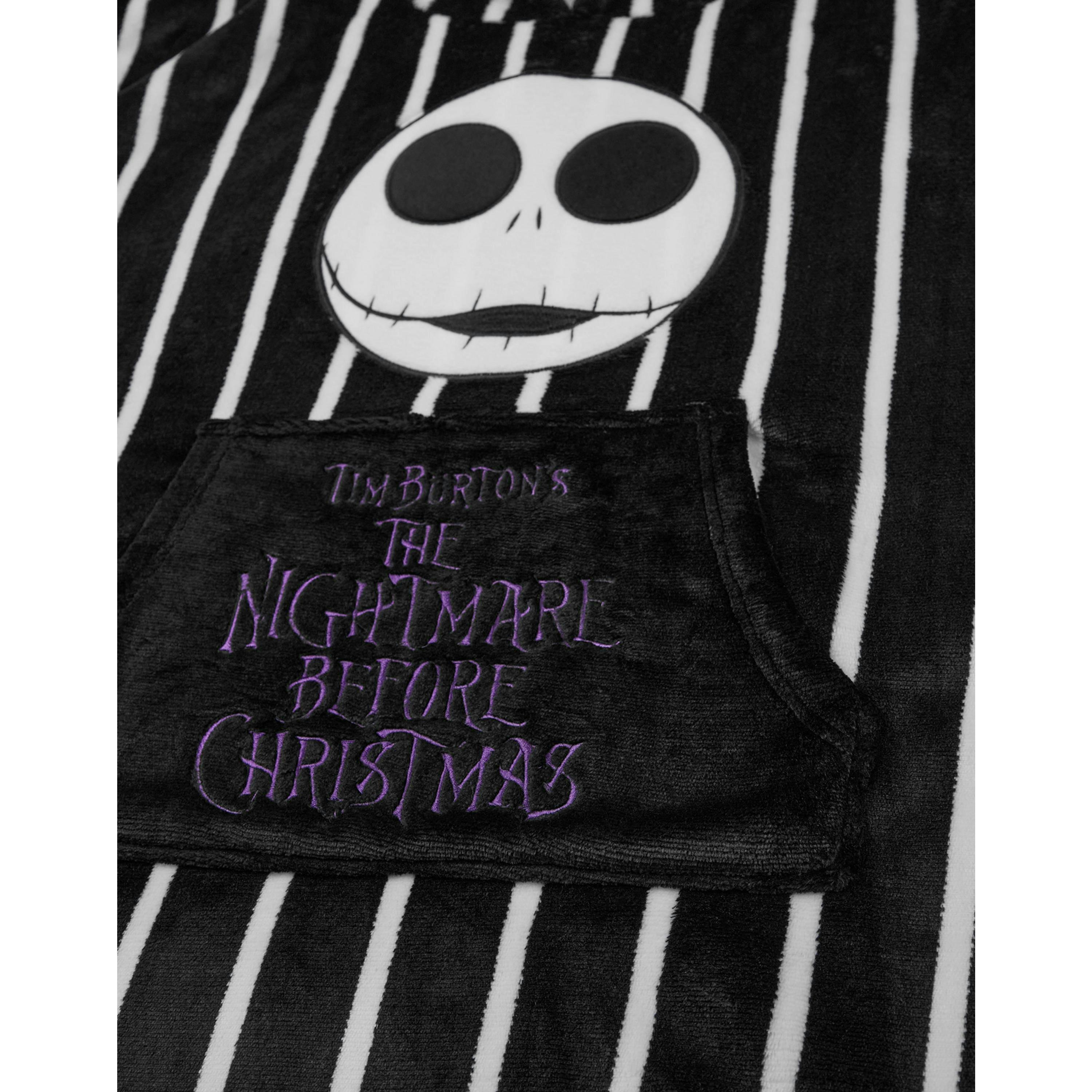 Disney The Nightmare Before Christmas Unisex Kids Black Jack Skellington Blanket Hoodie (One Size) by Vanilla Underground , view 5 of 5