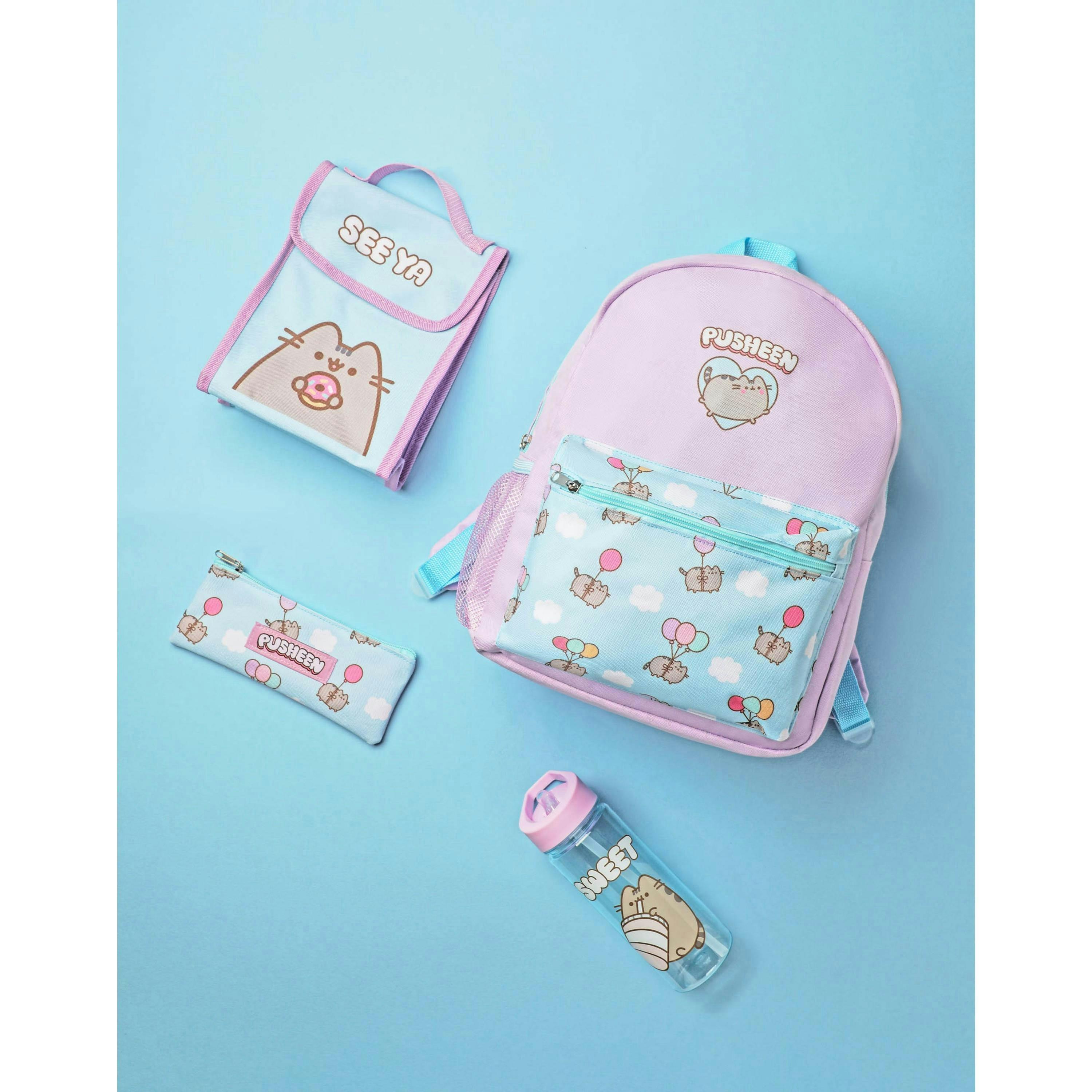 Pusheen Girls Purple Printed 4 Piece Backpack Set (One Size) by Vanilla Underground , view 2 of 6