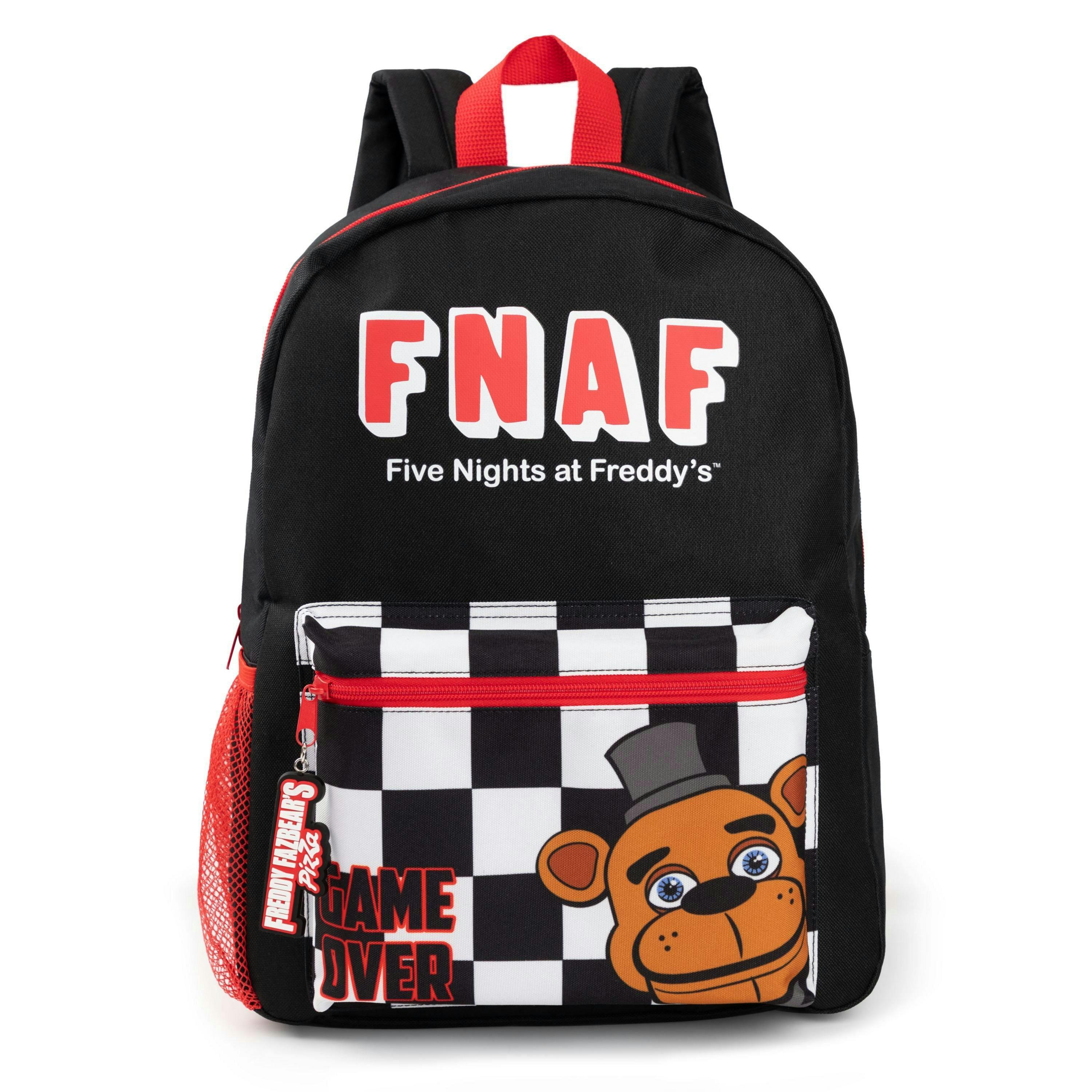 Five Nights At Freddy's Unisex Kids Black Front Printed Backpack (One Size) by Vanilla Underground , view 1 of 6