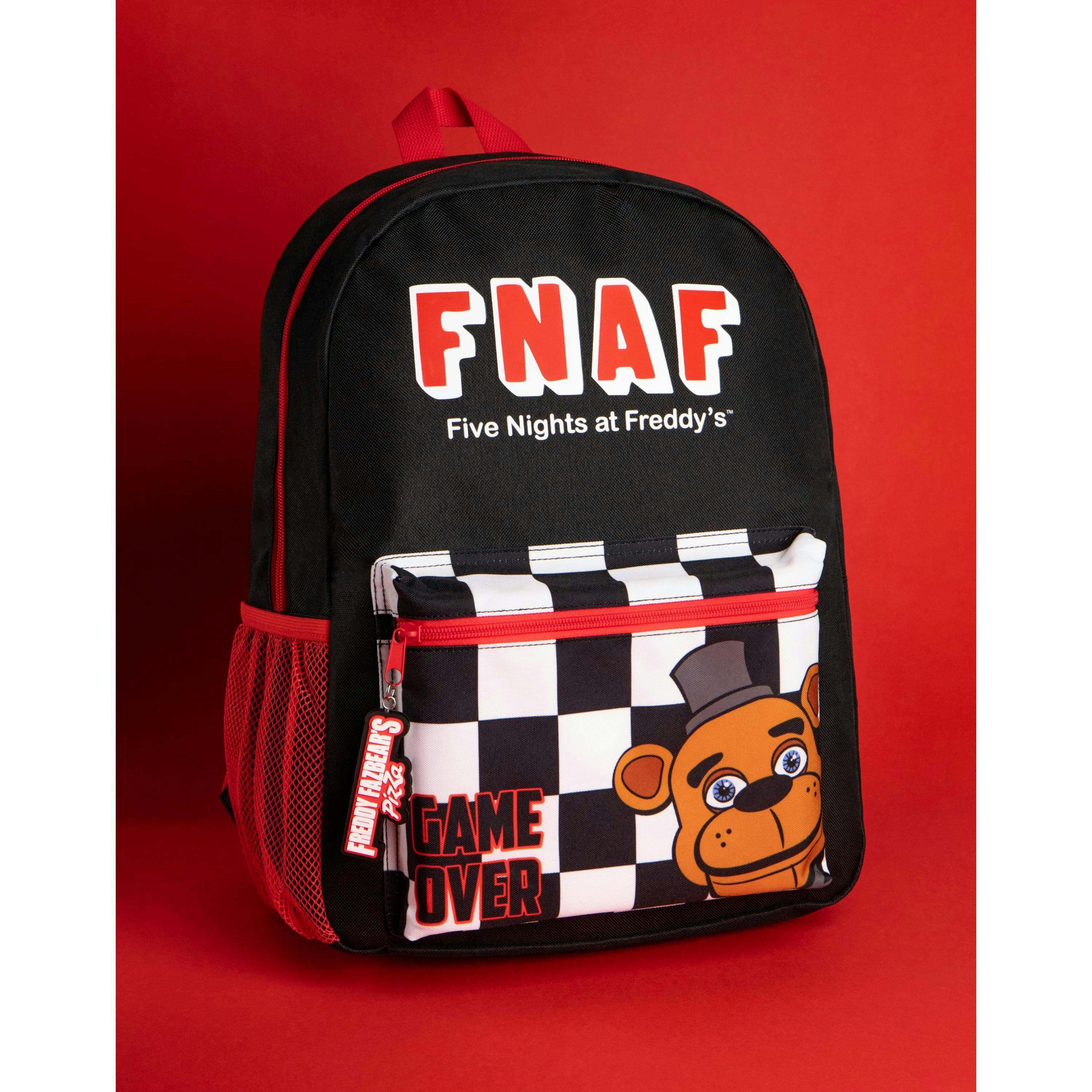 Five Nights At Freddy's Unisex Kids Black Front Printed Backpack (One Size) by Vanilla Underground , view 2 of 6