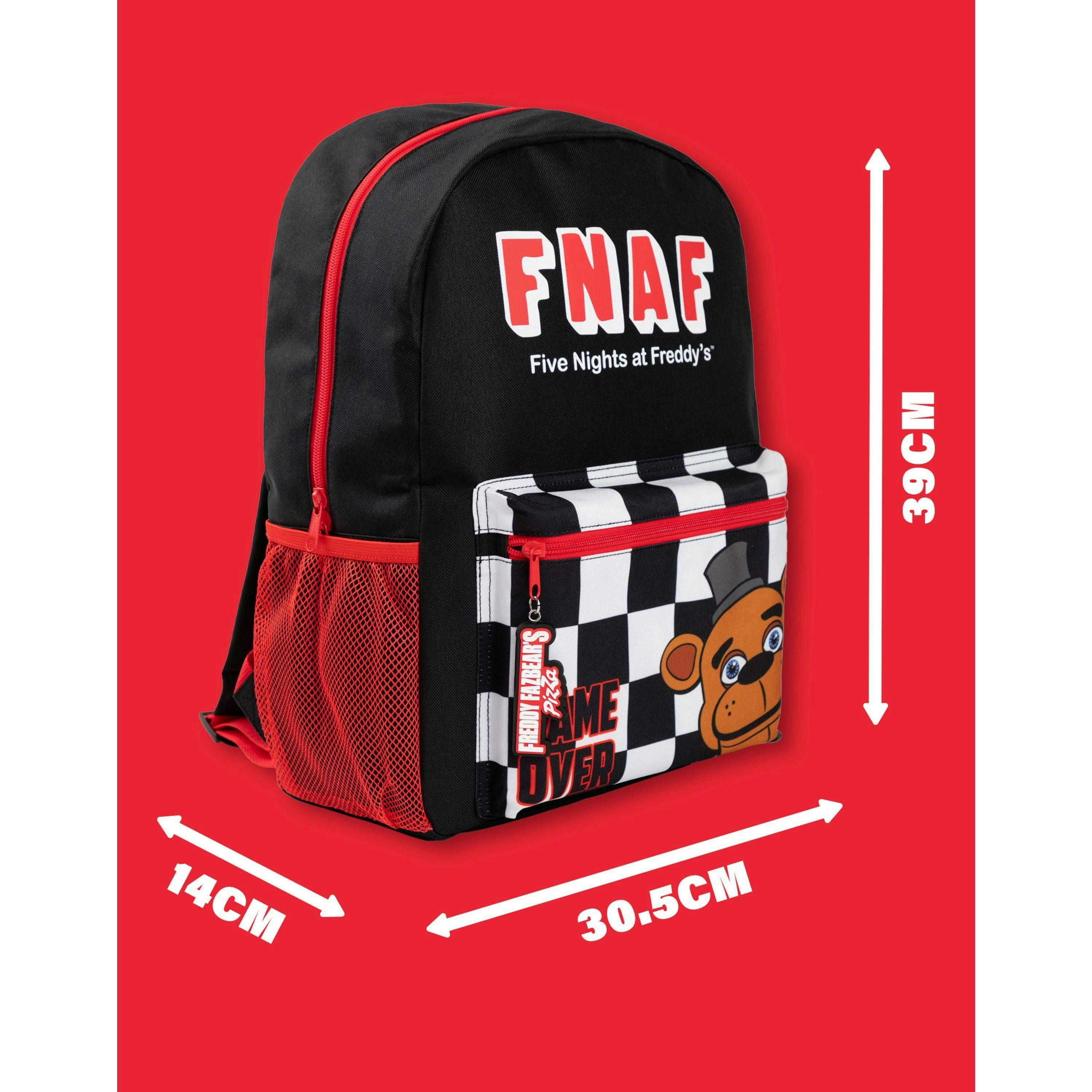 Five Nights At Freddy's Unisex Kids Black Front Printed Backpack (One Size) by Vanilla Underground , view 3 of 6
