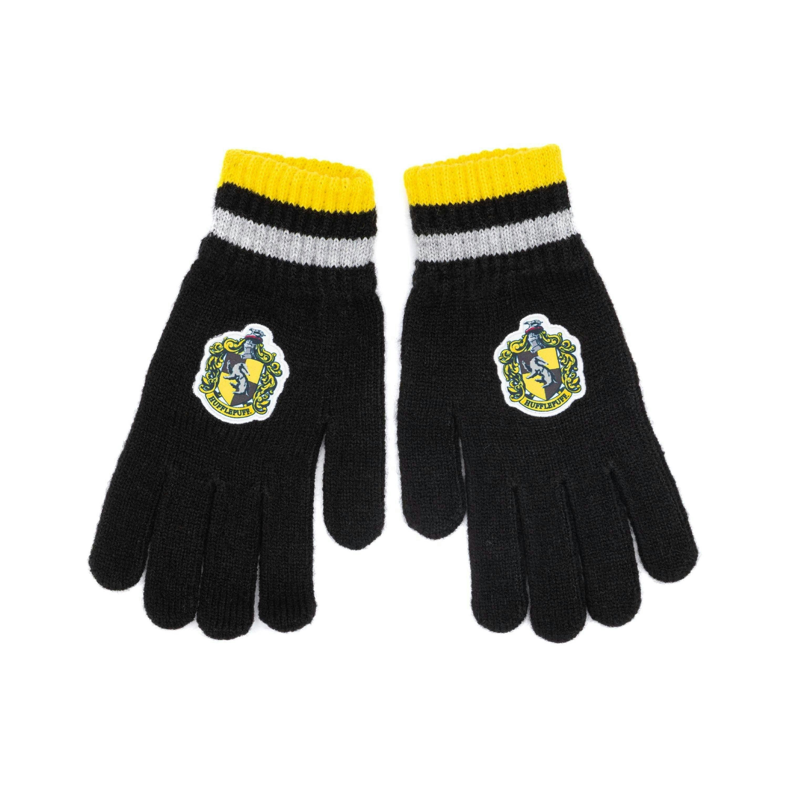 Harry Potter Unisex Kids Yellow Beanie and Gloves Set (One Size) by Vanilla Underground , view 4 of 5