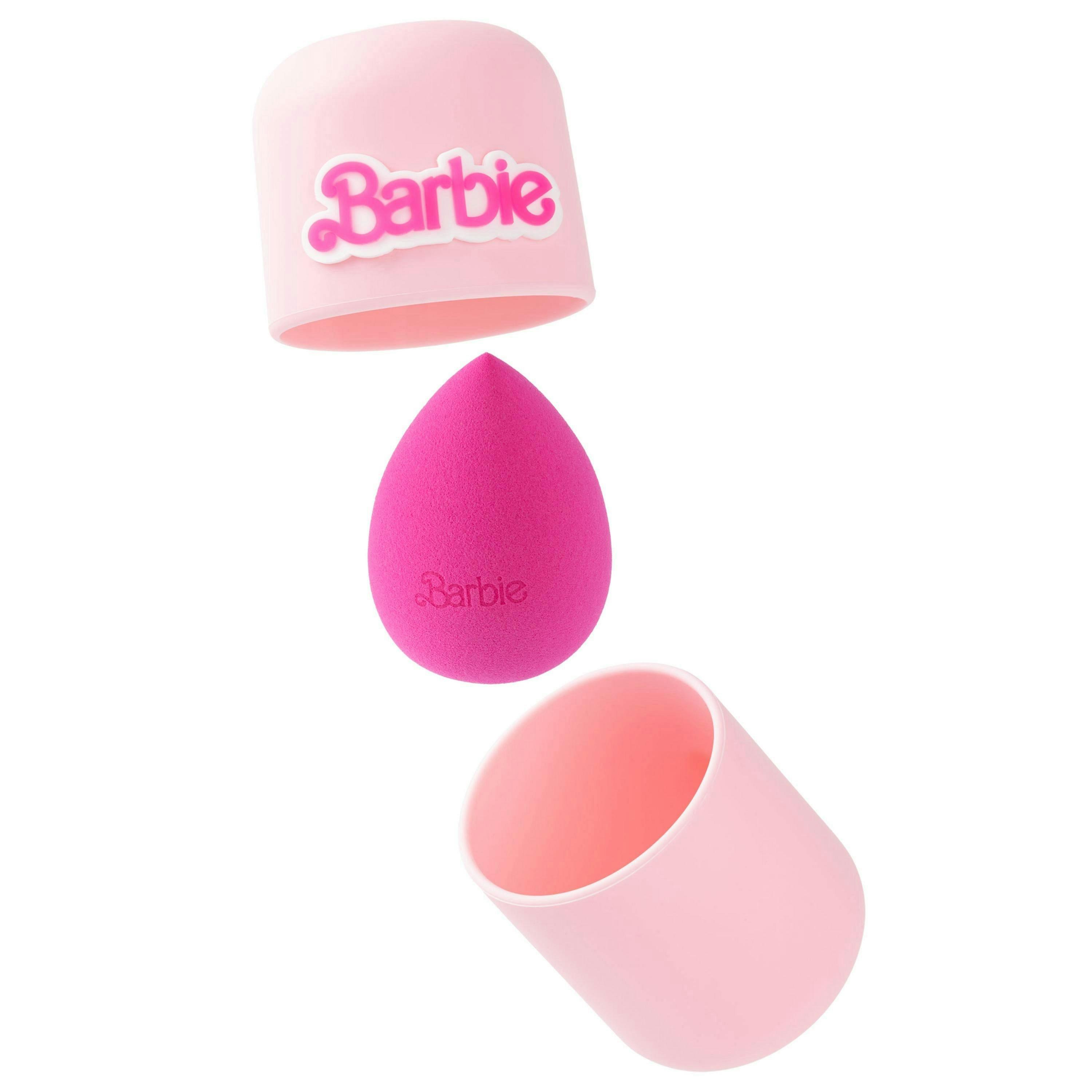 Barbie Womens Pink Retro Stripe Beauty Blender (One Size) by Vanilla Underground , view 5 of 6