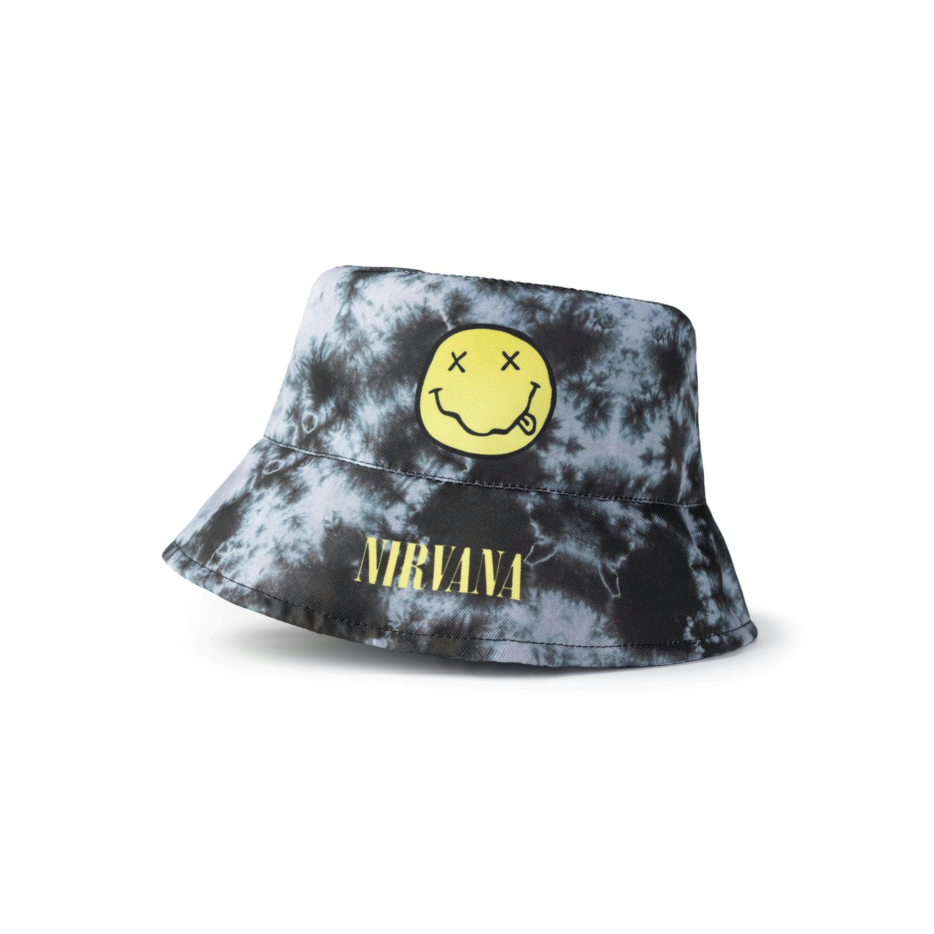 Nirvana Unisex Kids Black Logo Bucket Hat (One Size) by Vanilla Underground , view 1 of 6