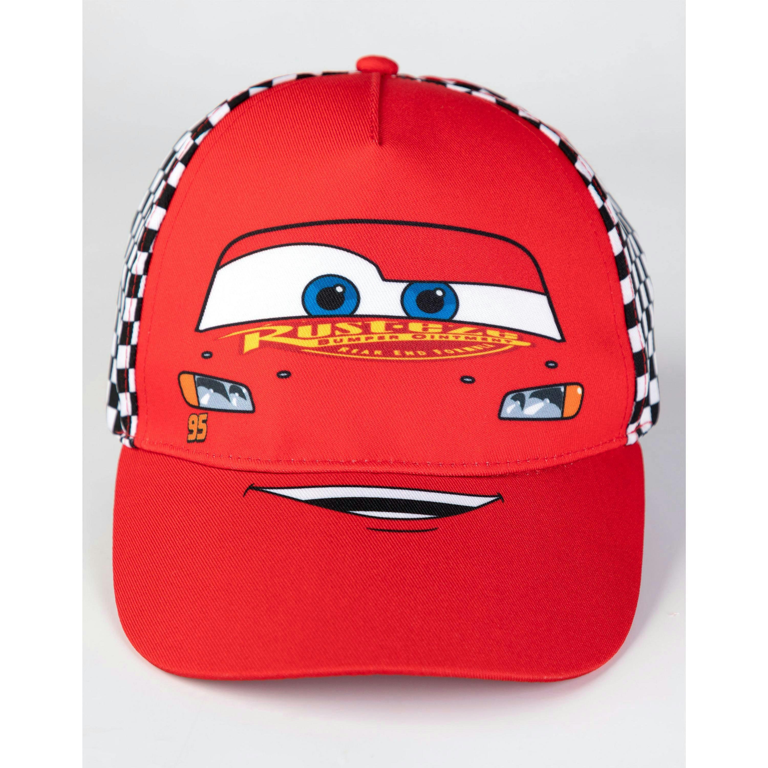 Disney Cars Boys Red Lightning Mcqueen Adjustable Curved Peak Cap (One Size) by Vanilla Underground , view 3 of 6