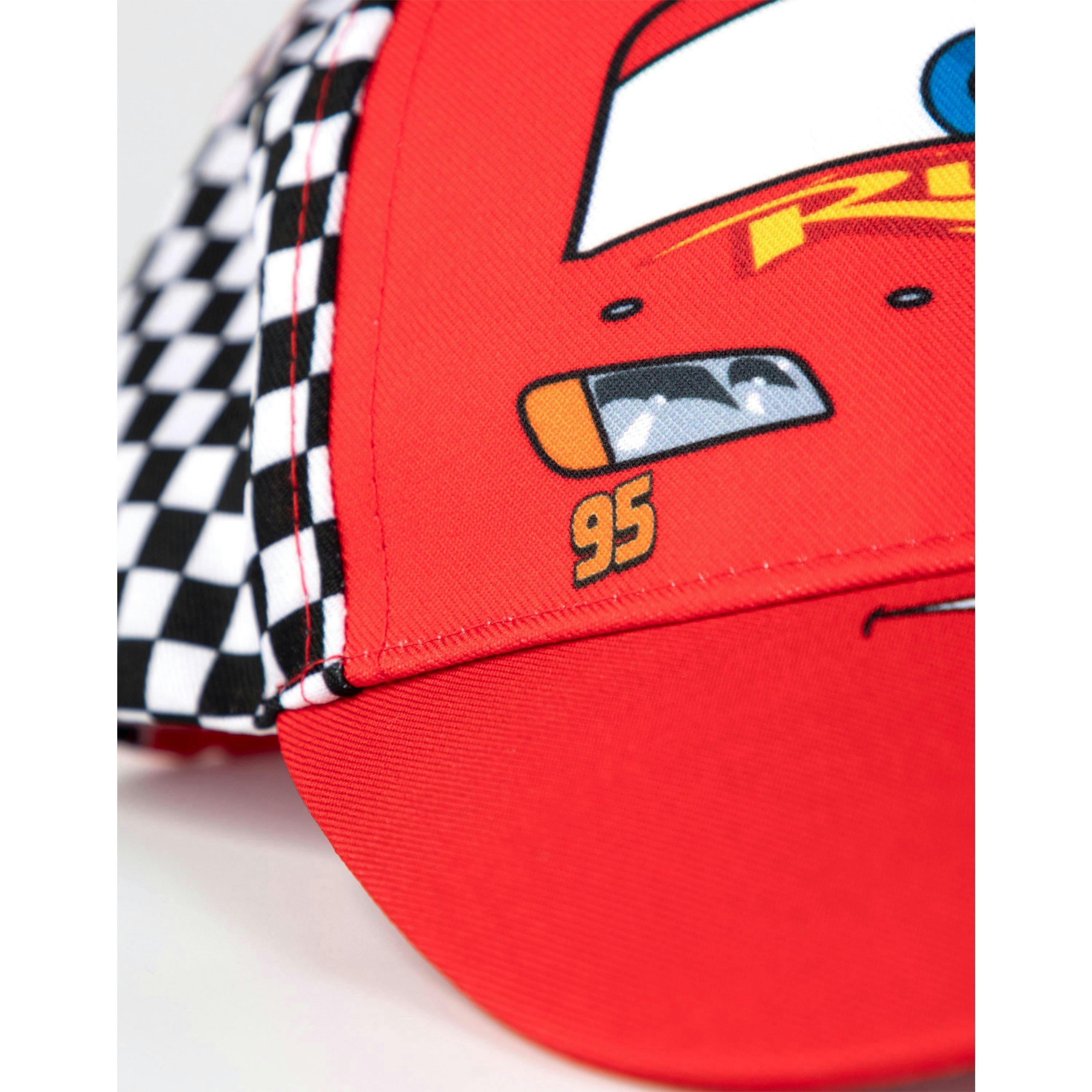 Disney Cars Boys Red Lightning Mcqueen Adjustable Curved Peak Cap (One Size) by Vanilla Underground , view 4 of 6