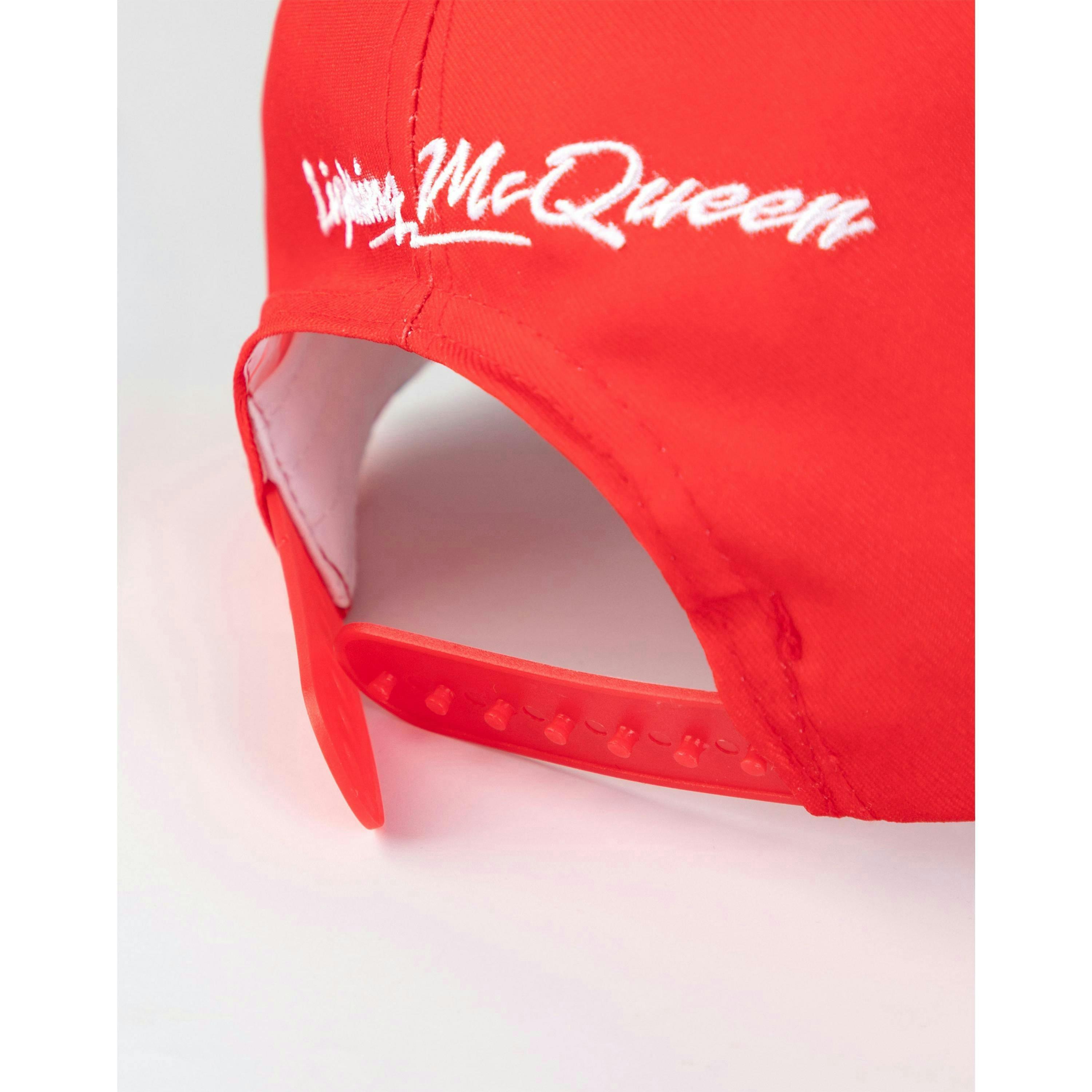 Disney Cars Boys Red Lightning Mcqueen Adjustable Curved Peak Cap (One Size) by Vanilla Underground , view 5 of 6