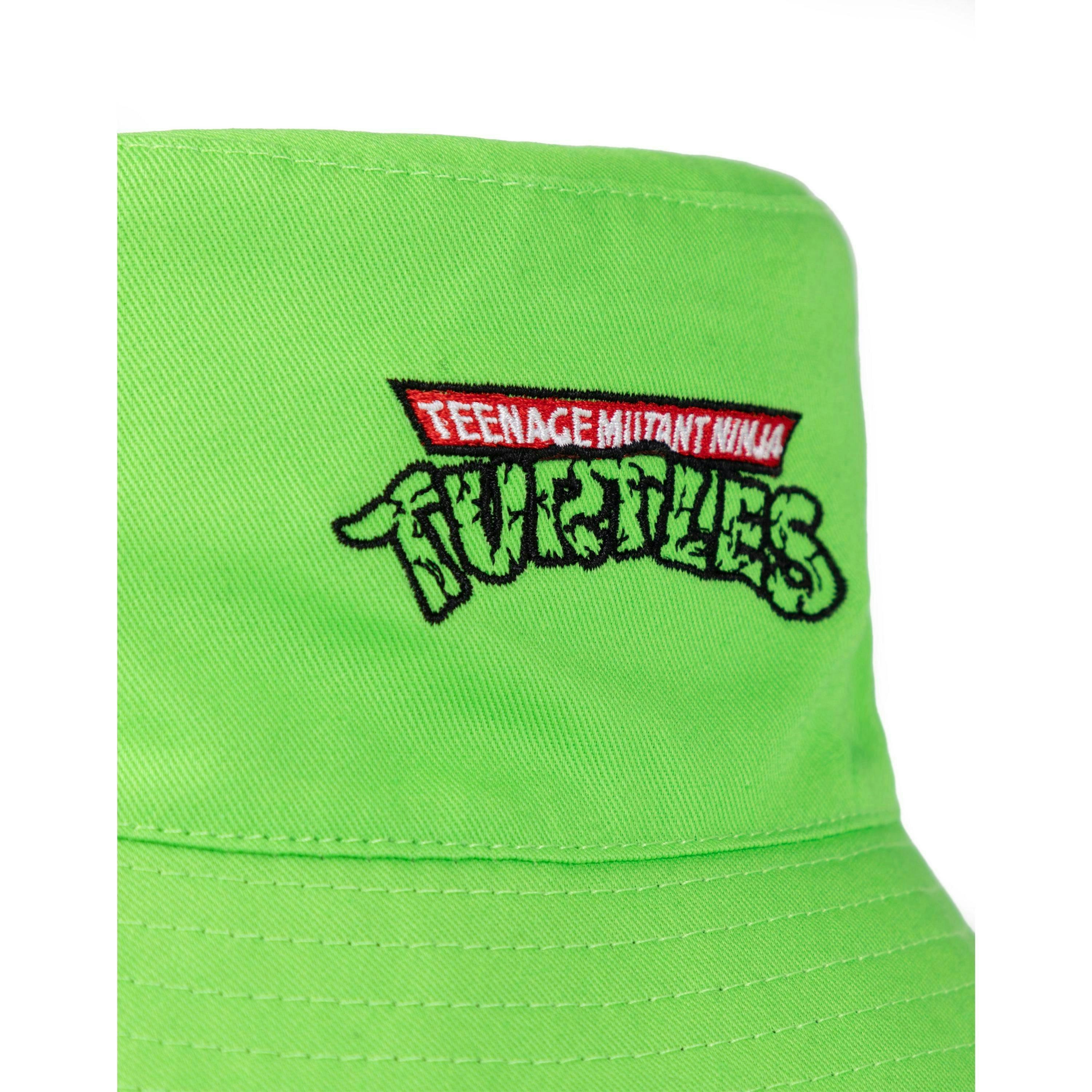 Teenage Mutant Ninja Turtles Boys Green Reversible Logo And Faces All Over Print Bucket Hat (One Size) by Vanilla Underground , view 3 of 6