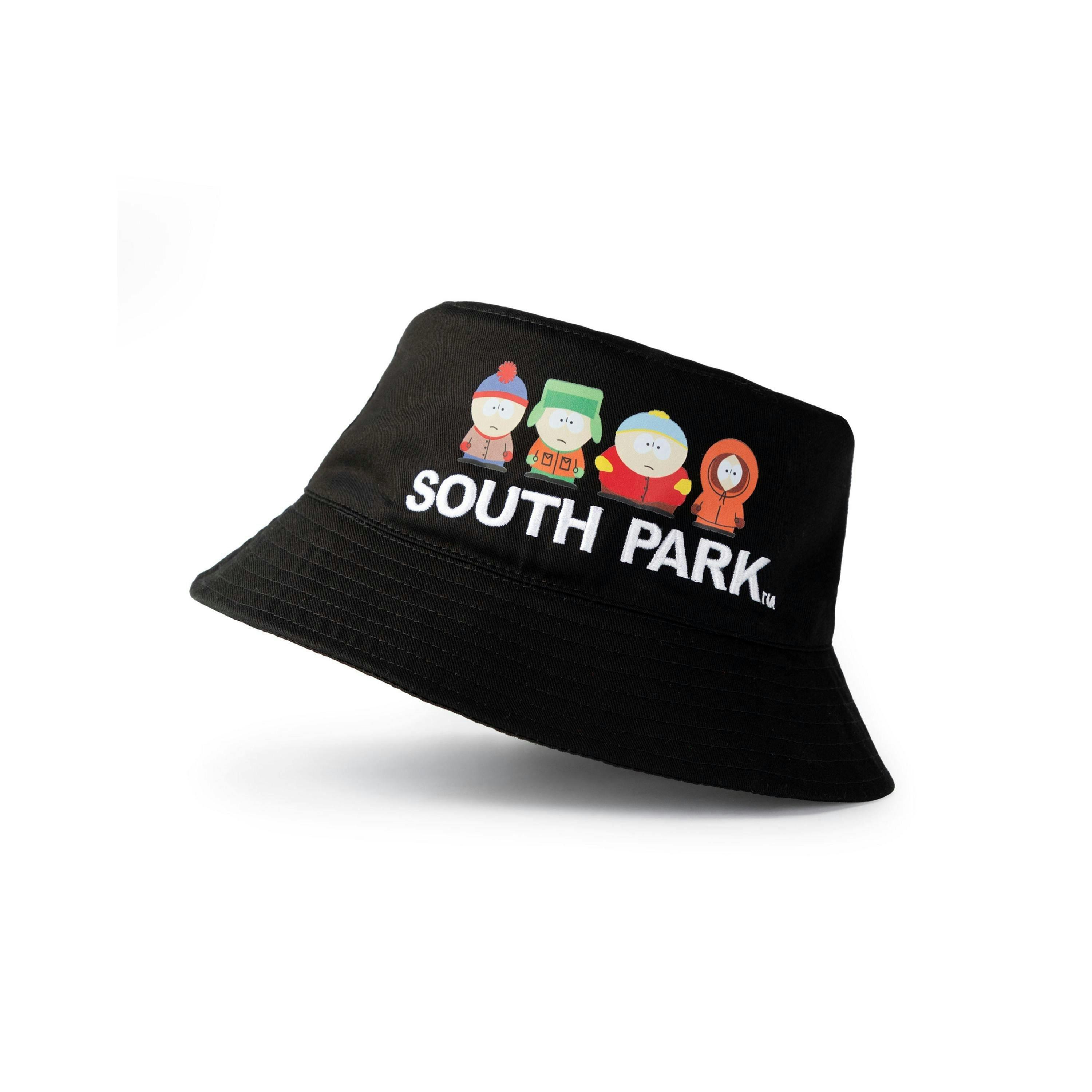 South Park Mens Black Character Line Up Bucket Hat (One Size) by Vanilla Underground , view 1 of 6