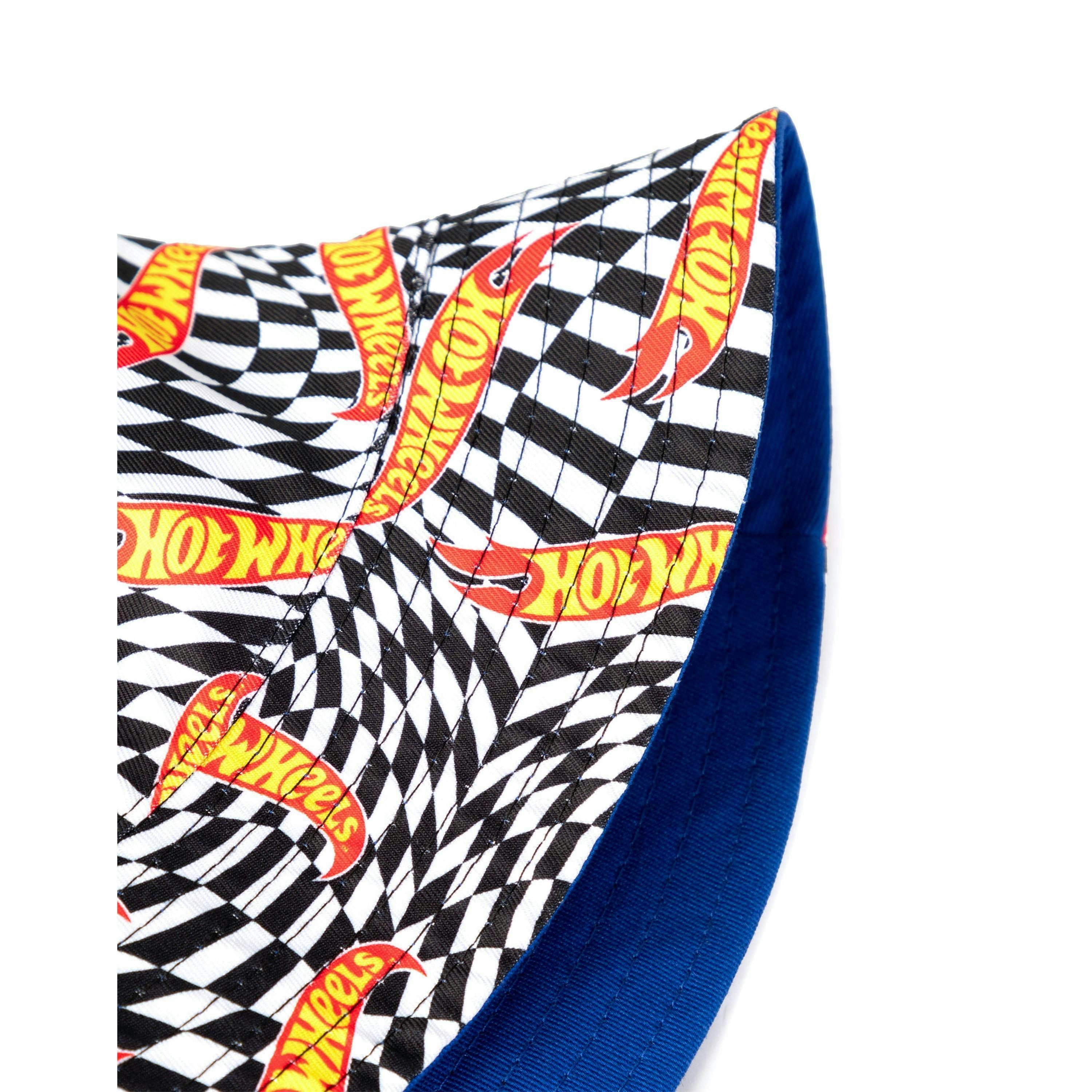 Hot Wheels Mens Multicoloured Logo & Checkerboard Reversible Bucket Hat (One Size) by Vanilla Underground , view 5 of 6