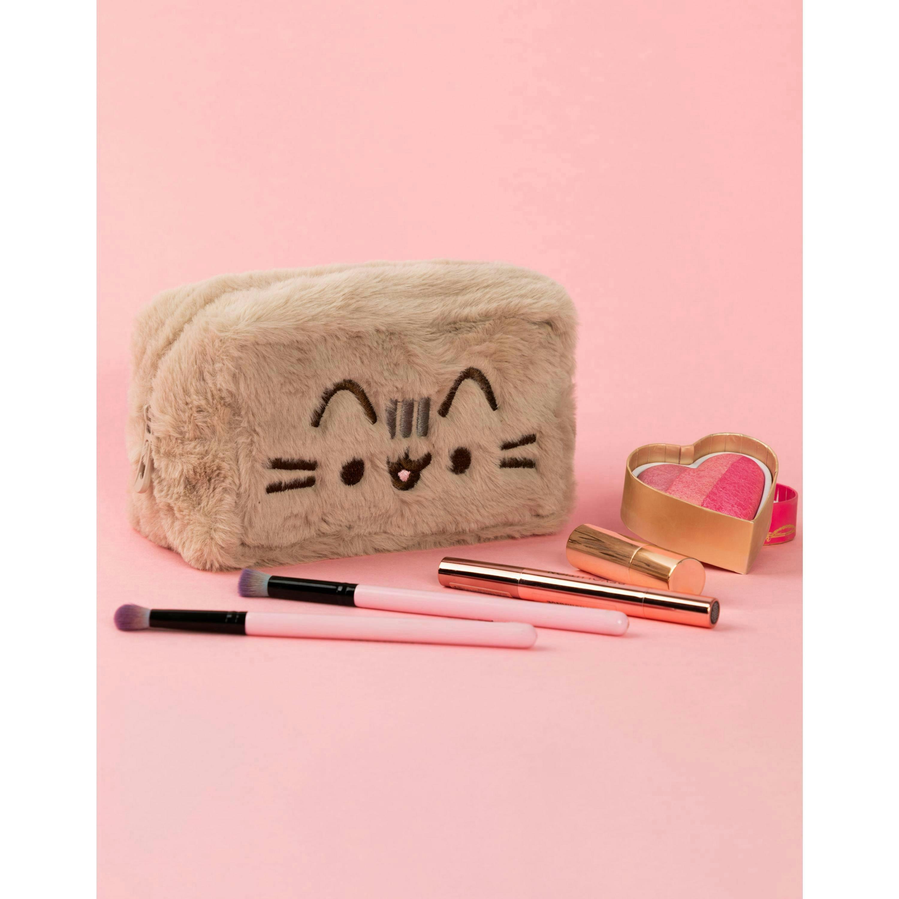 Pusheen Womens Beige Furry Makeup Bag (One Size) by Vanilla Underground , view 2 of 6