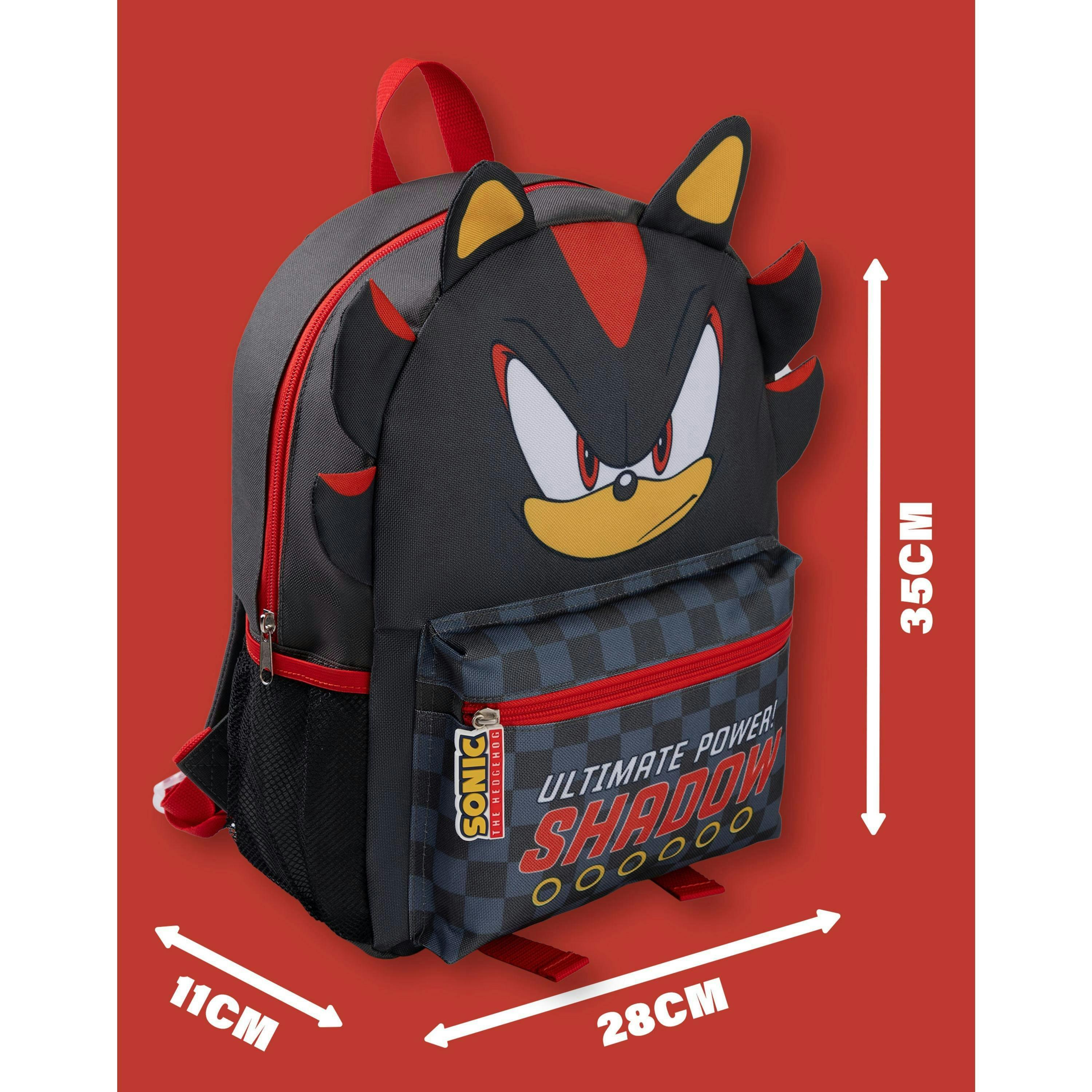 Sonic the Hedgehog Unisex Kids Grey Shadow Backpack (One Size) by Vanilla Underground , view 3 of 6