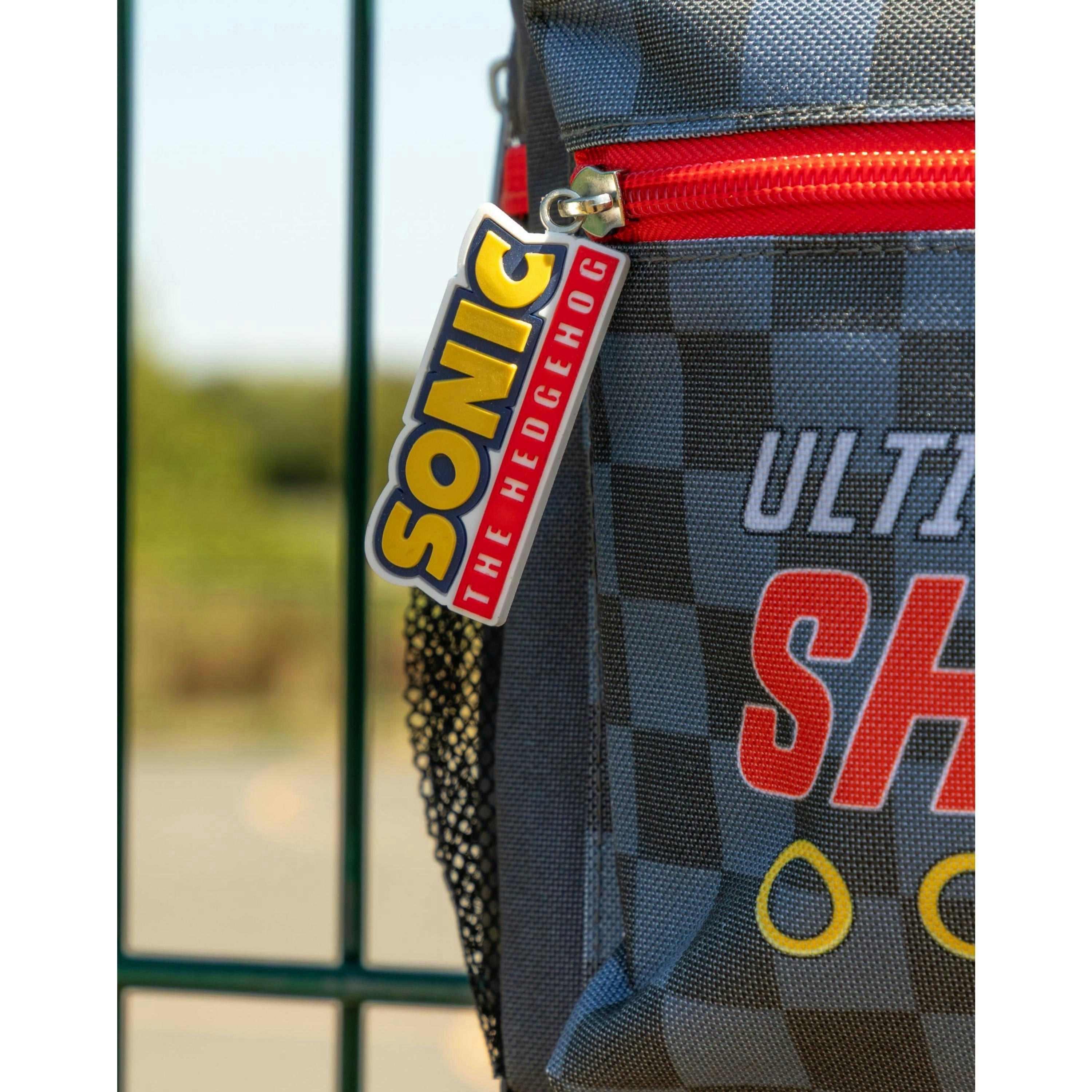 Sonic the Hedgehog Unisex Kids Grey Shadow Backpack (One Size) by Vanilla Underground , view 5 of 6